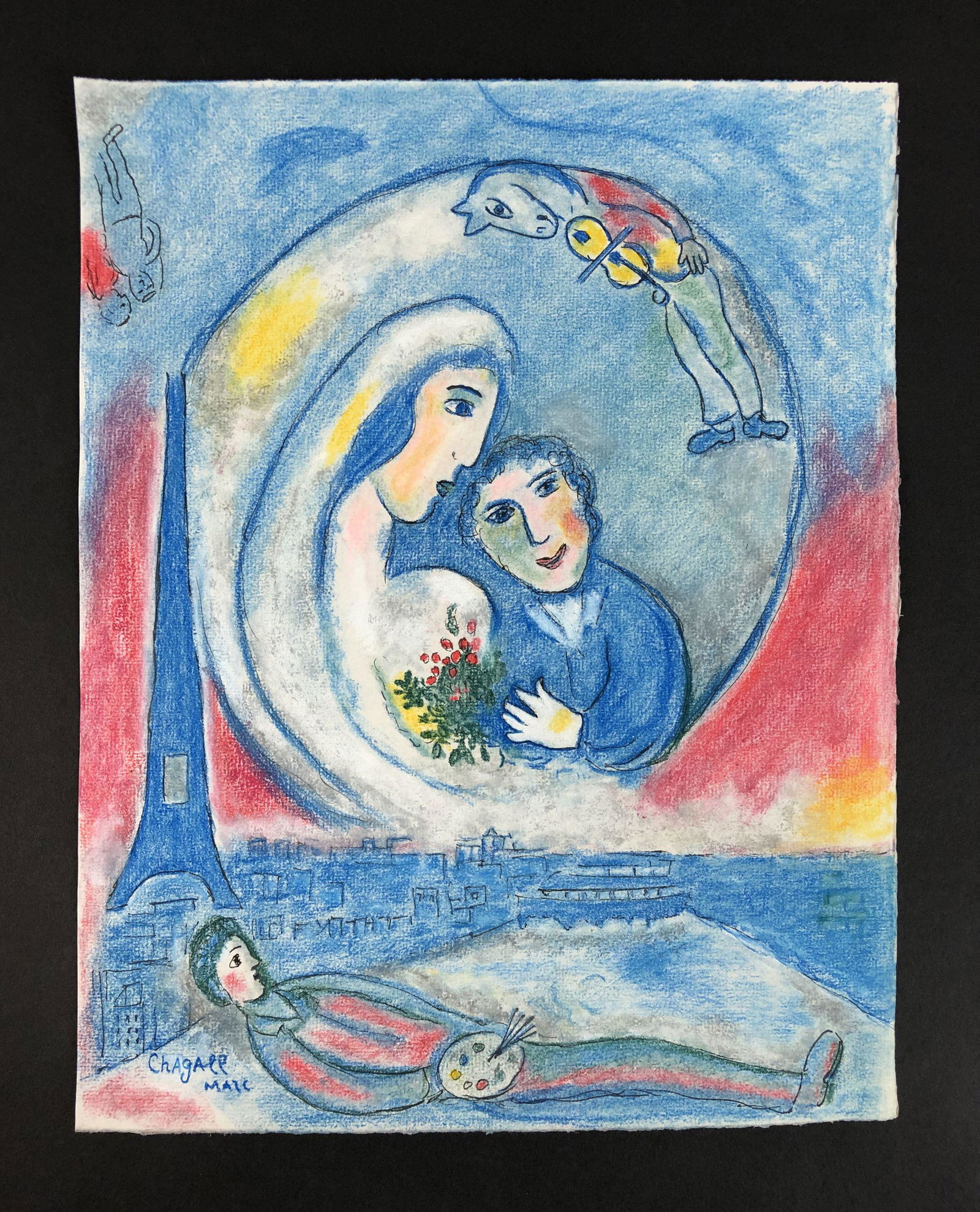 Marc Chagall (French, 1887-1985) - Mixed Media on Paper (1 of 4)