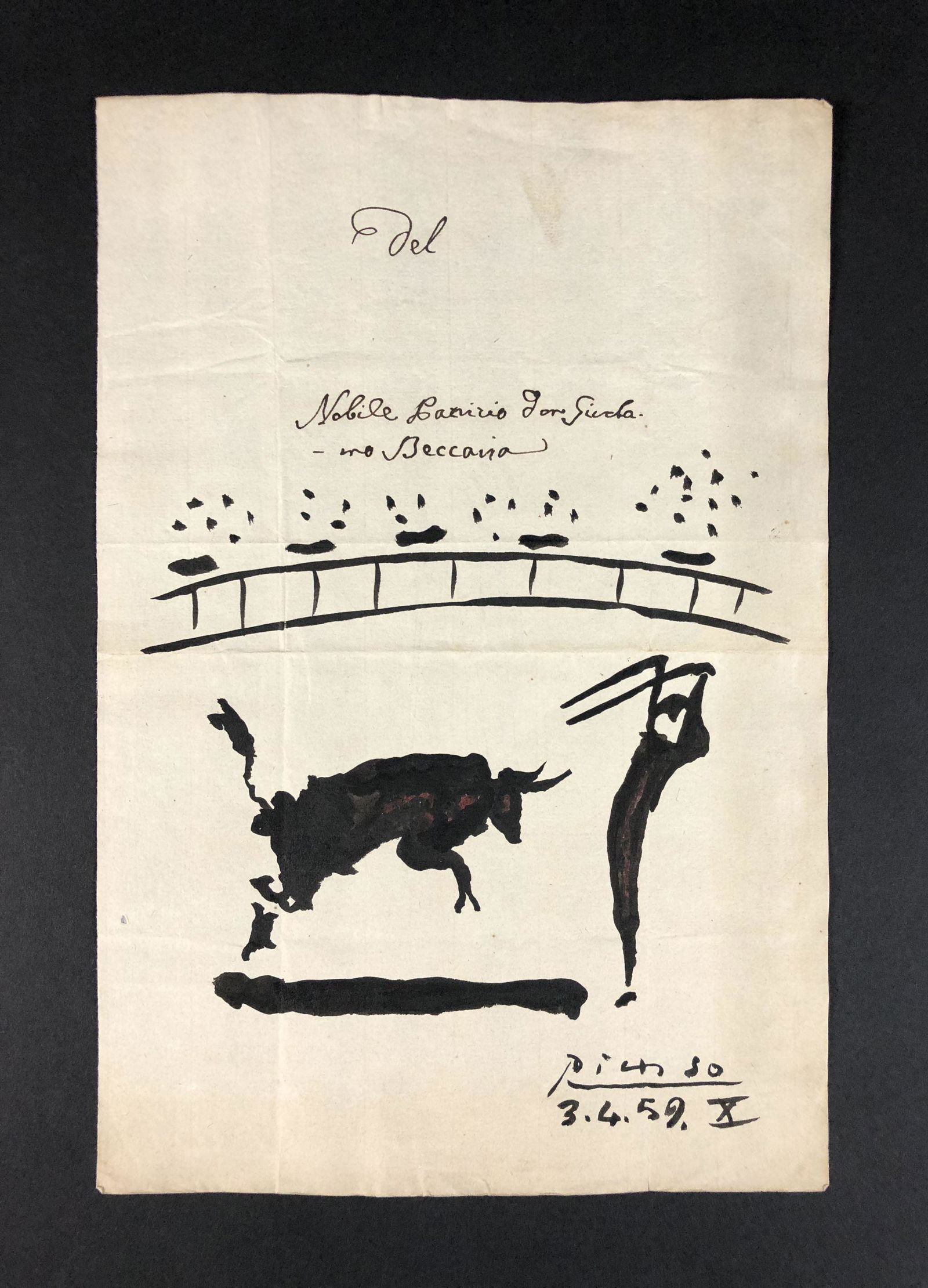 Pablo Picasso (1881 - 1973) - Mixed Media Drawing (1 of 6)