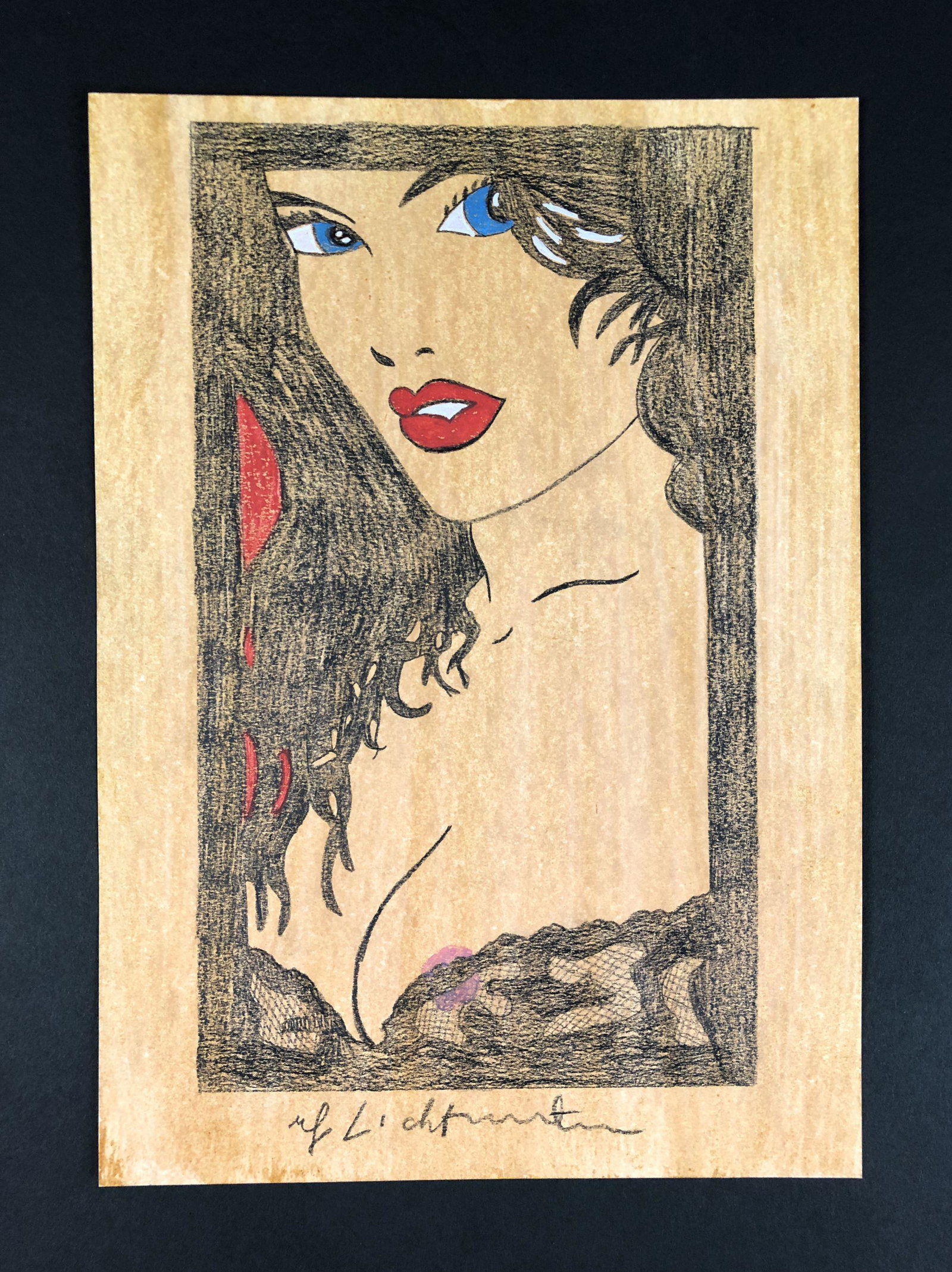 Roy Lichtenstein (1923-1997) - Mixed Media Drawing (1 of 4)