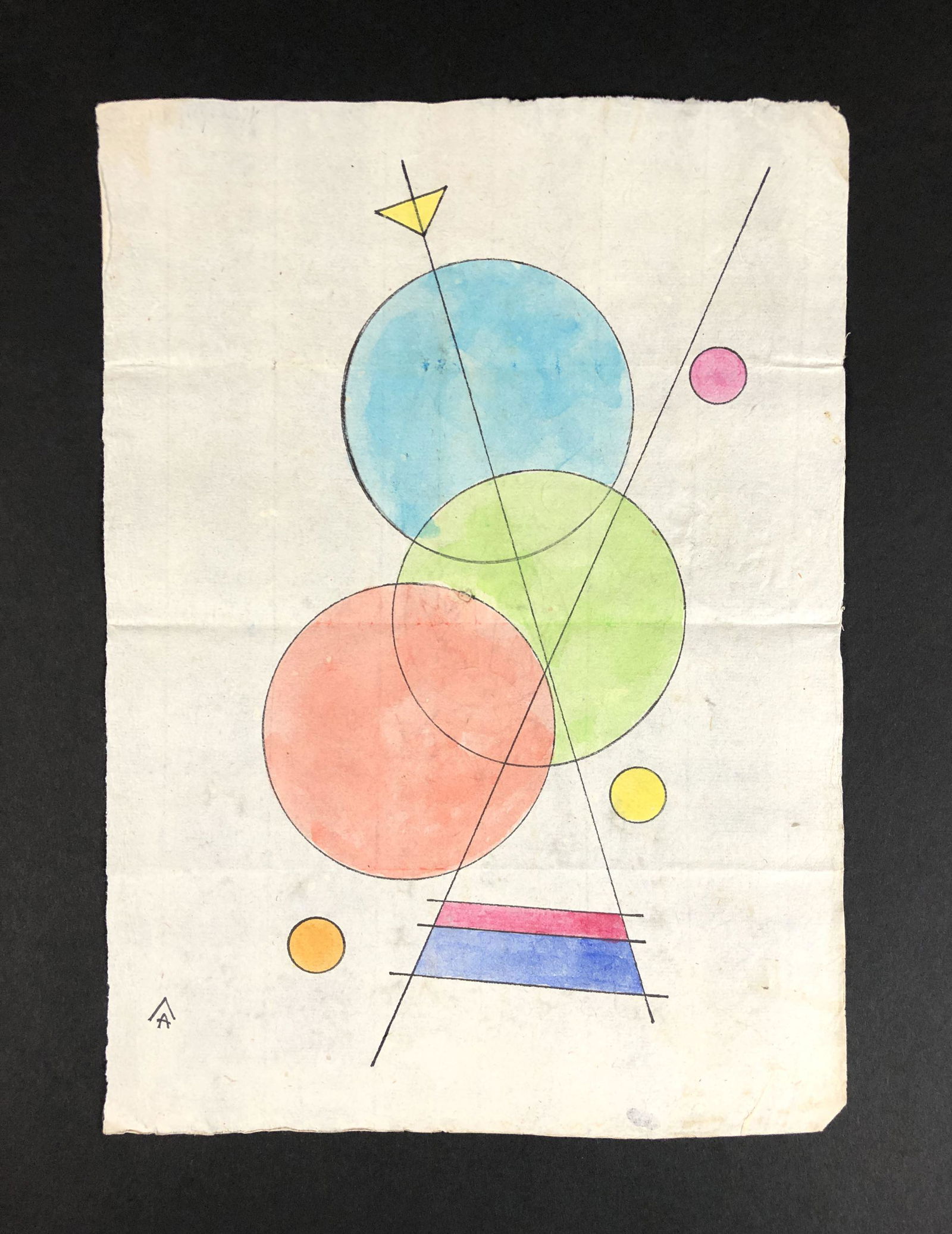 Wassily Kandinsky (1866-1944) -- Mixed Media Drawing (1 of 5)