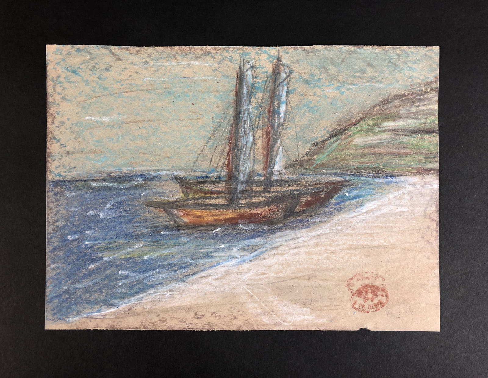 Edgar Degas (French, 1834-1917) - Pastel on Paper: This lot consists of a pastel illustration on paper, done in the soft, tasteful style of Edgar Degas (French, 1834-1917). A faint, impartial signature can vaguely be seen at lower right corner. This d
