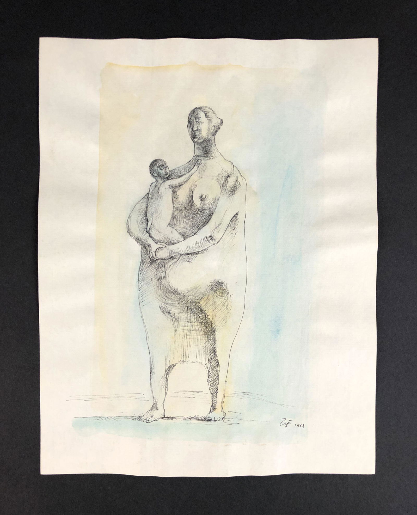 Francisco Zuniga (Mexican, 1912-1998) - Mixed Media on (1 of 5)