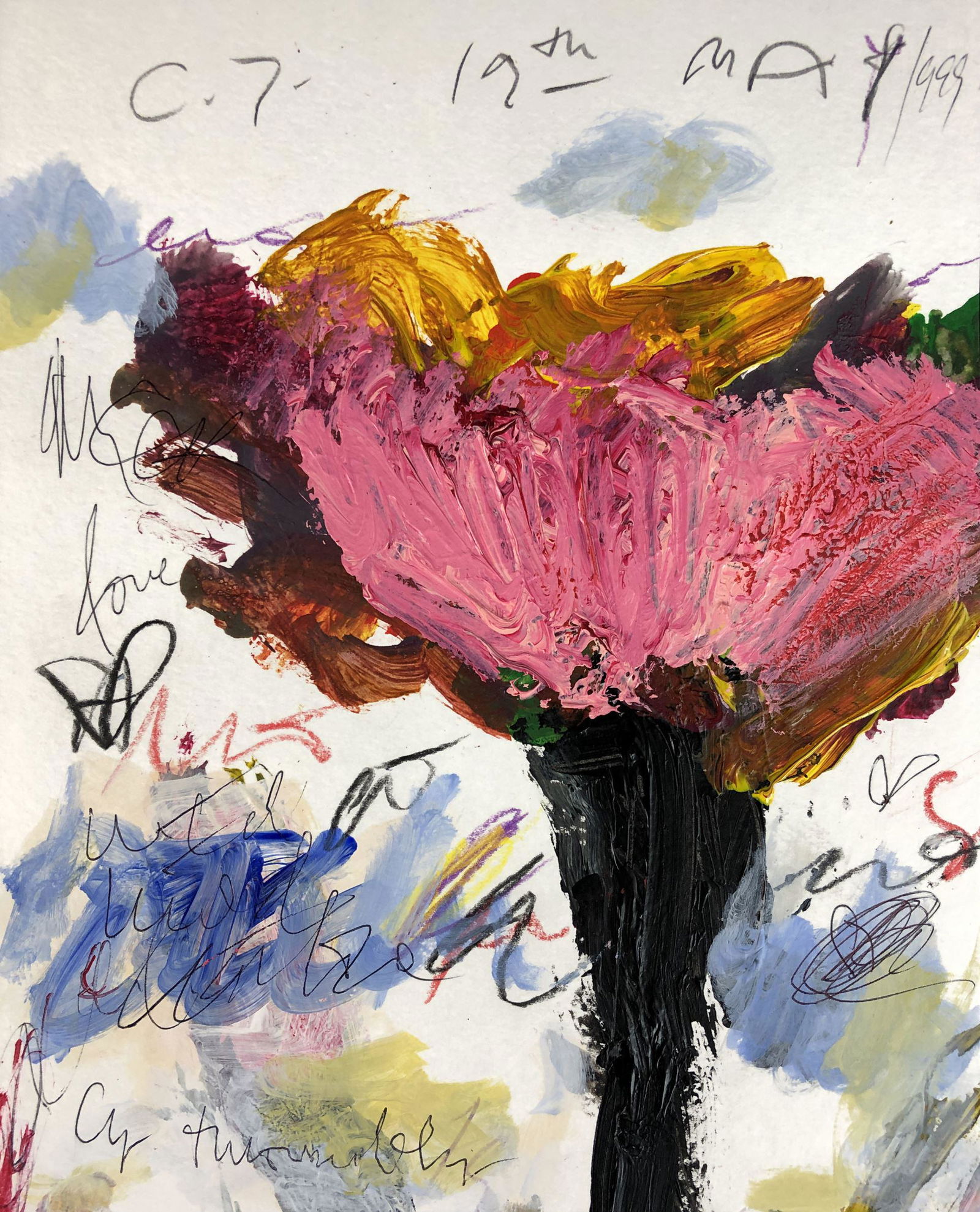 Cy Twombly (American, 1928-2011) - Mixed Media on Paper (1 of 5)