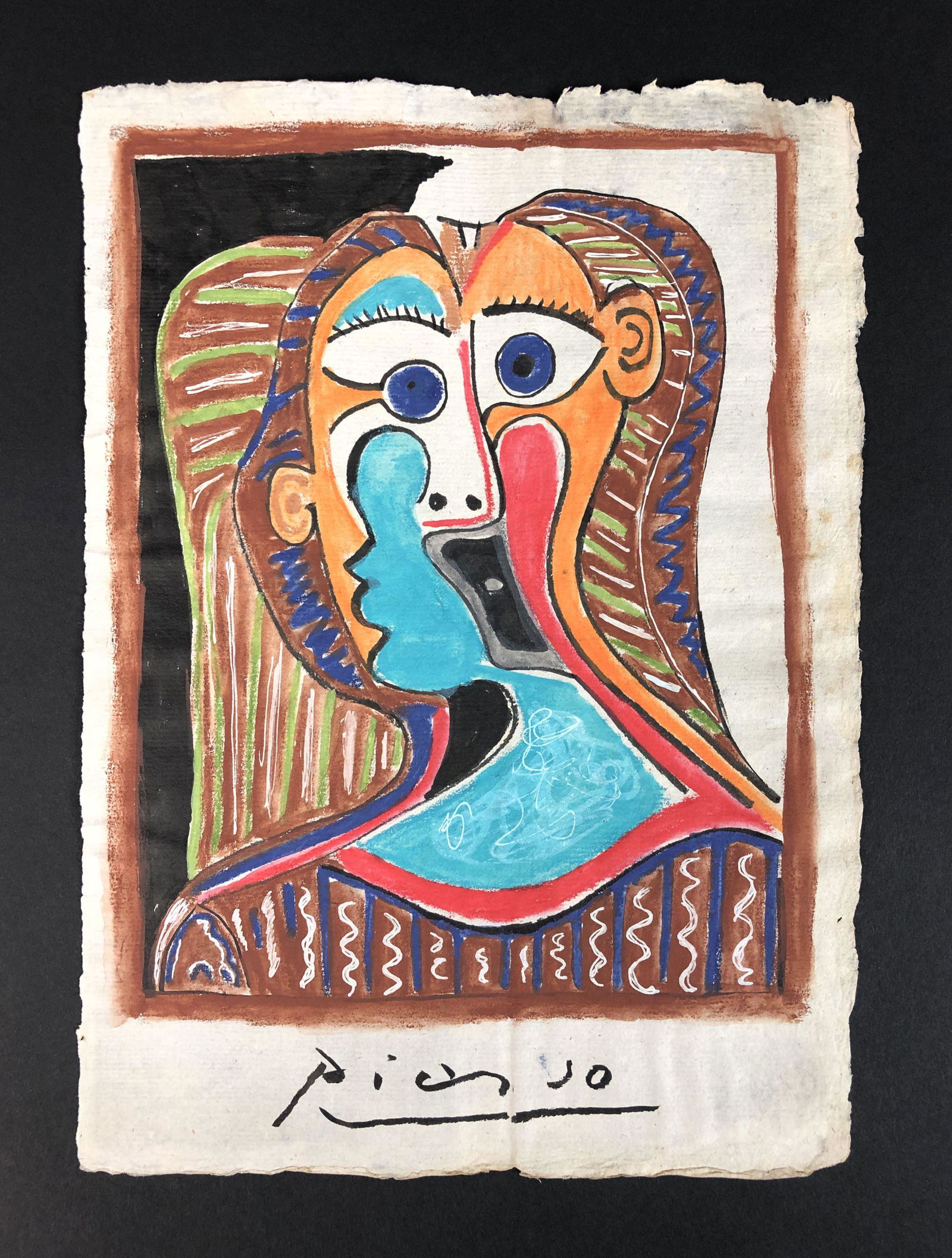 Pablo Picasso (Spanish, 1881-1973) - Mixed Media on (1 of 5)