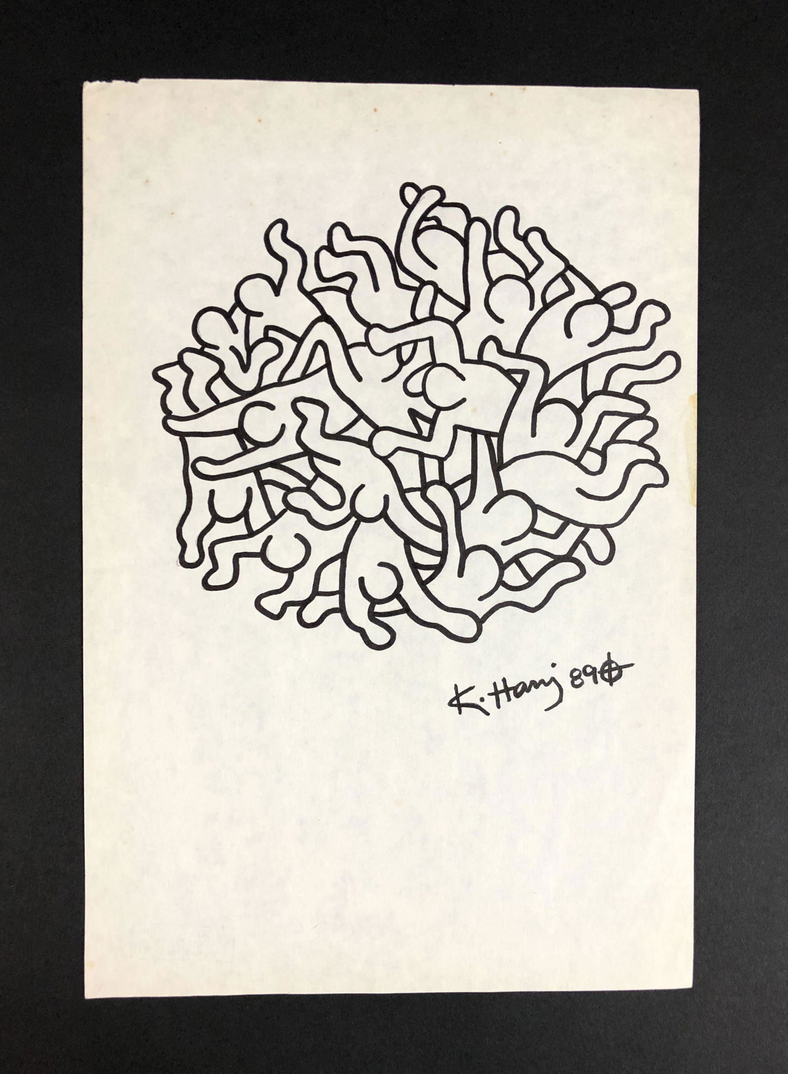Keith Haring (1958 -1990) - Ink Illustration on Paper (1 of 5)