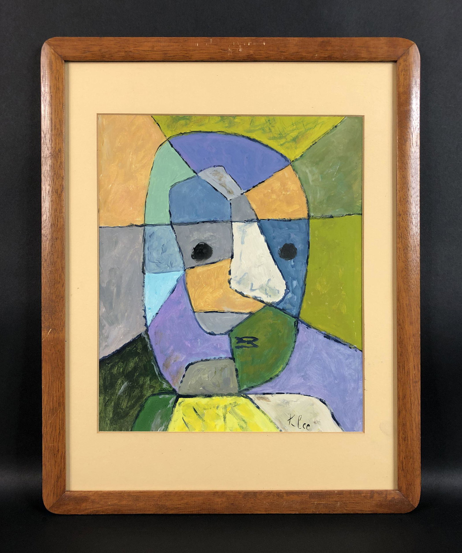 Paul Klee (German, 1879-1940) - Gouache on Paper: This lot consists of a gouache illustration on paper, done in the soft, energetic style of Paul Klee (German, 1879-1940). Hand-painted inscription at lower right corner reads, "Klee". Image depicts a 