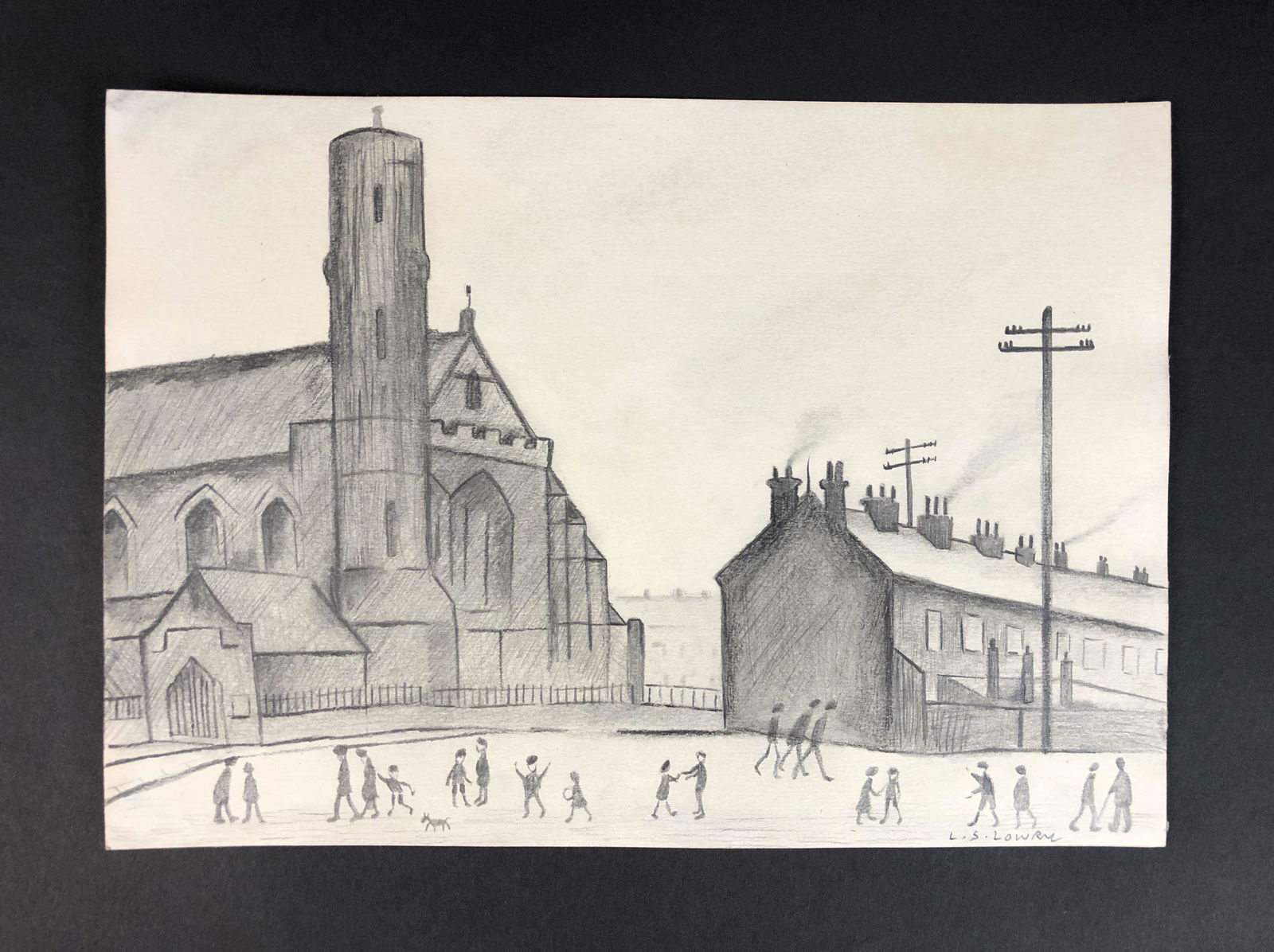L.S. Lowry (English, 1887-1976) - Graphite on Paper (1 of 4)