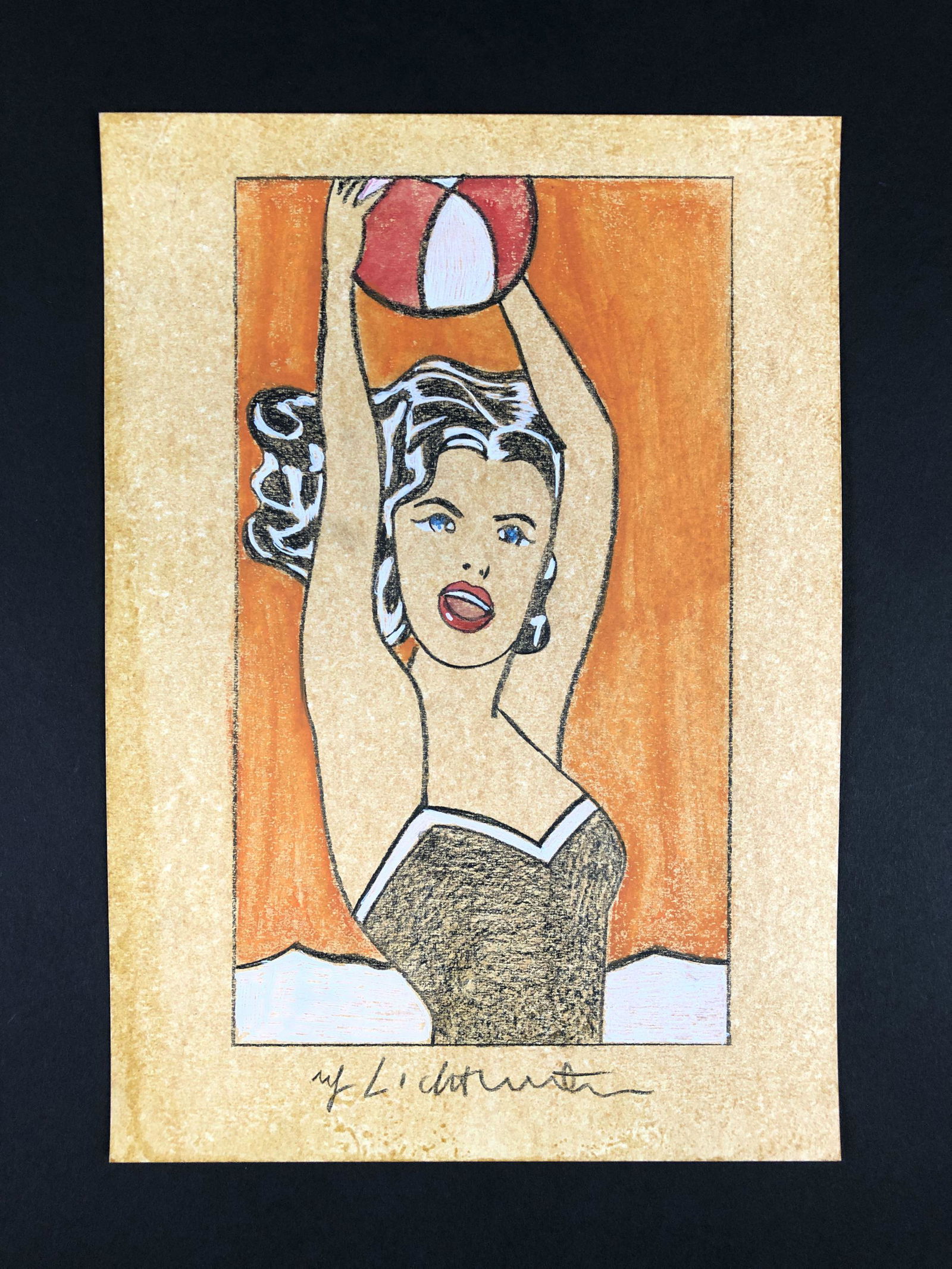 Roy Lichtenstein (1923-1997) - Mixed Media Drawing (1 of 5)