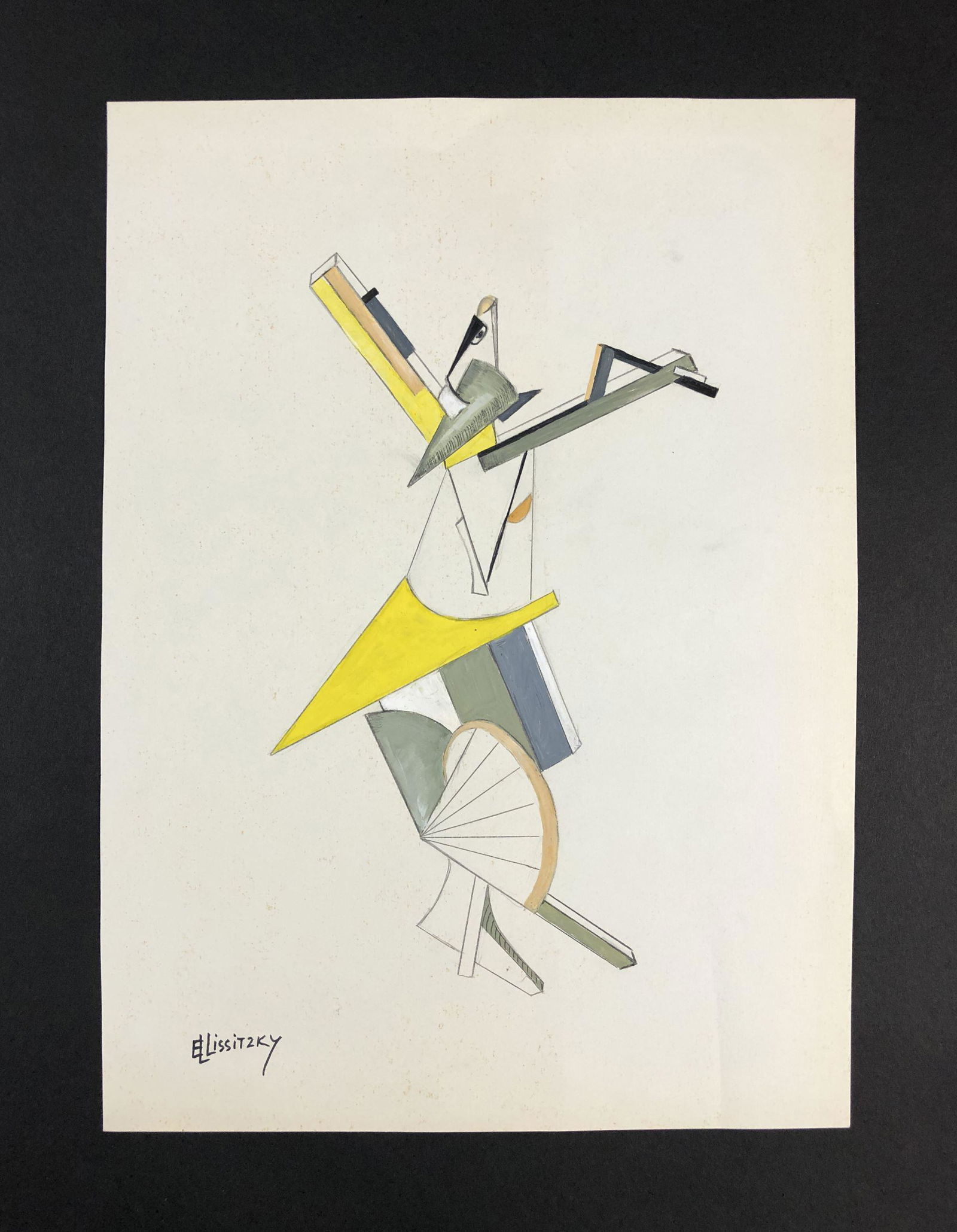 Lazar "El" Lissitzky (1890-1941) - Mixed Media Drawing (1 of 5)