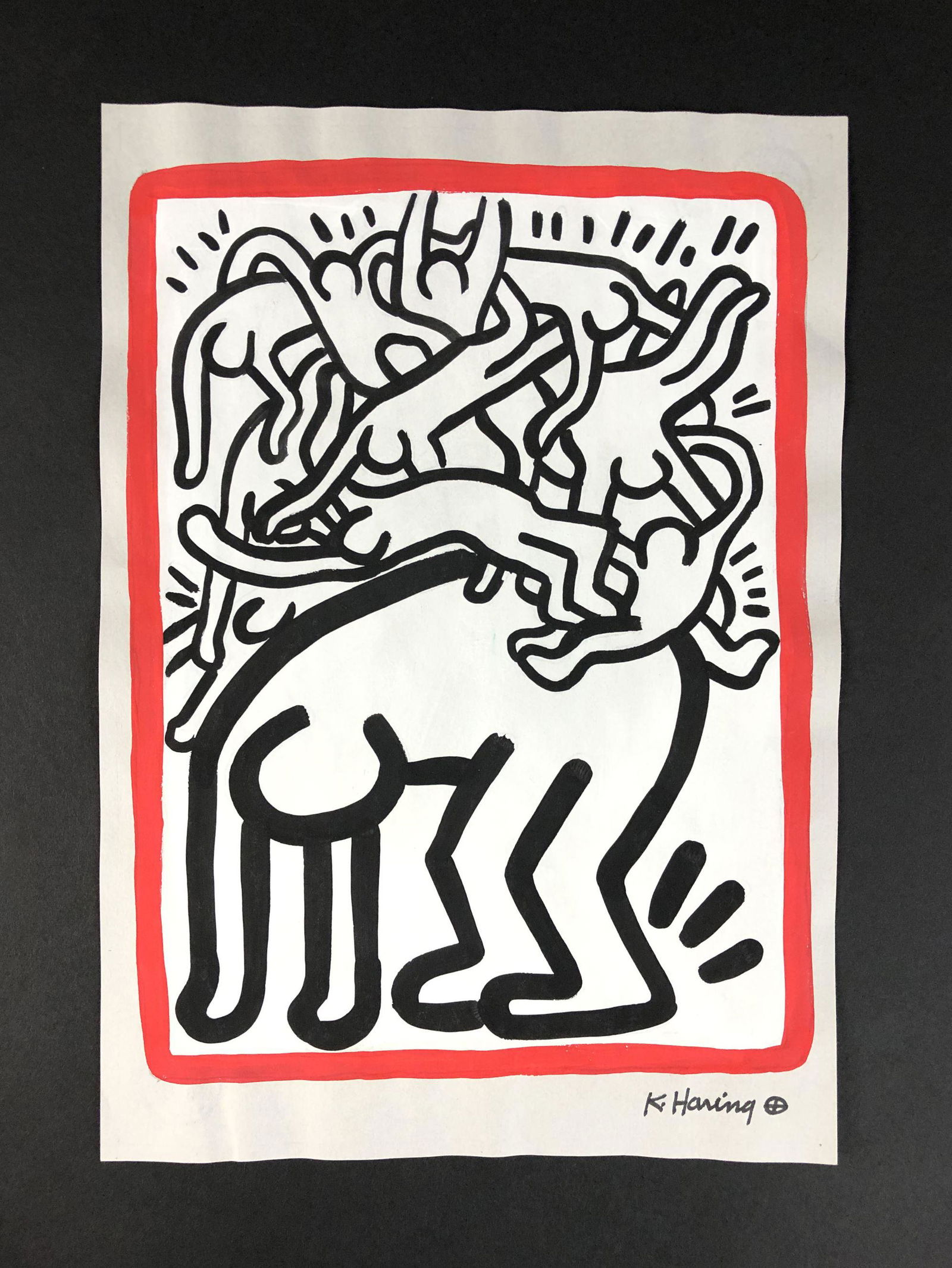 Keith Haring (1958 -1990) - Ink Illustration on Paper (1 of 6)