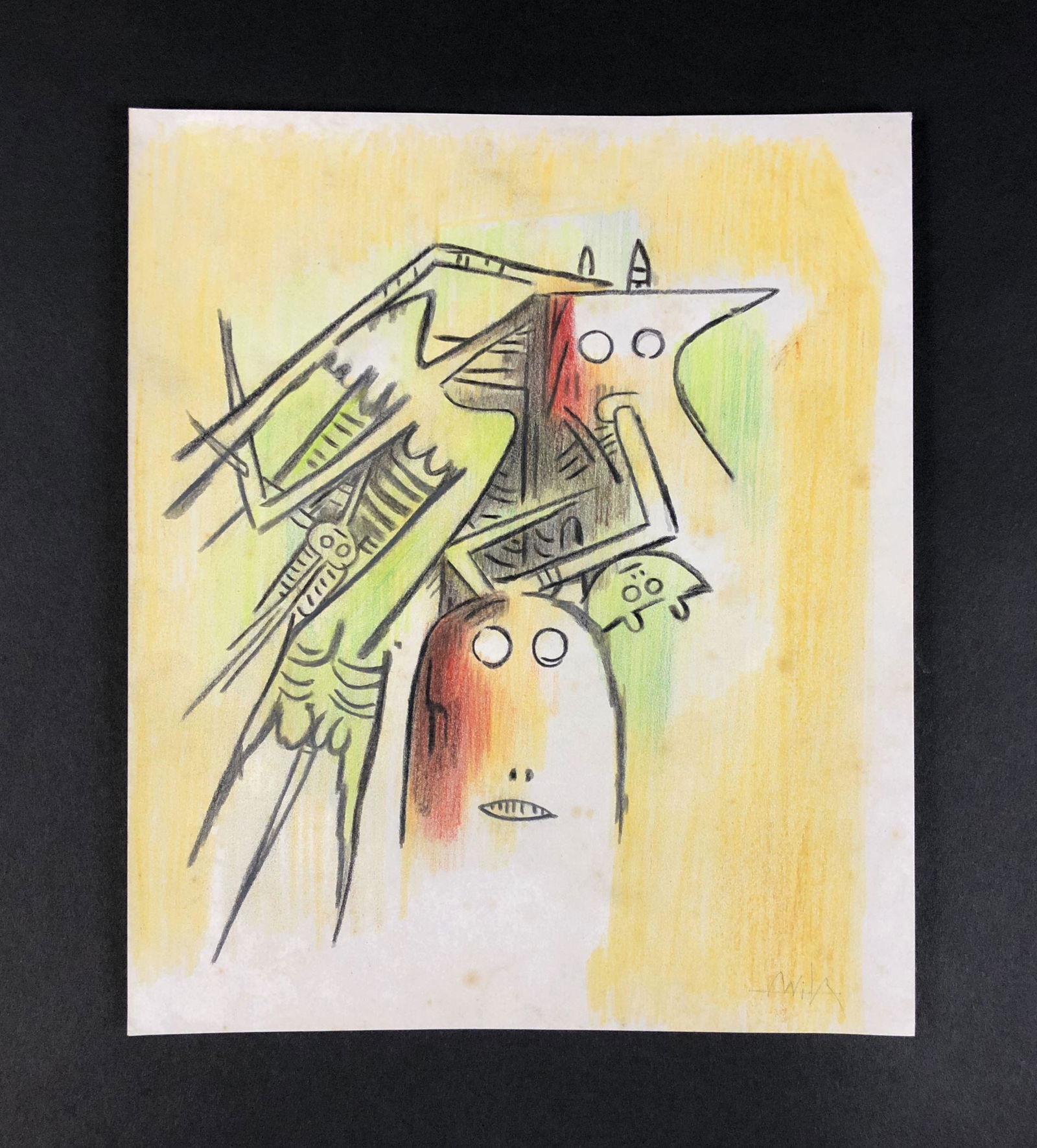 Wilfredo Lam (Cuban, 1902-1982) - Gouache on Paper (1 of 5)