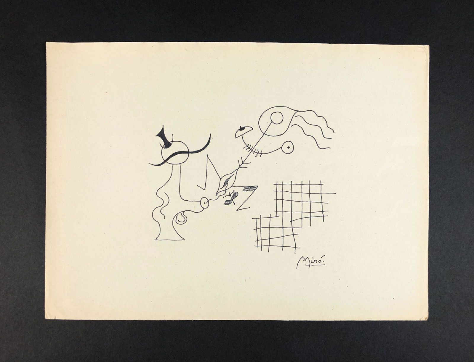 Joan Miro (Spanish, 1893-1983) - Ink on Paper (1 of 4)