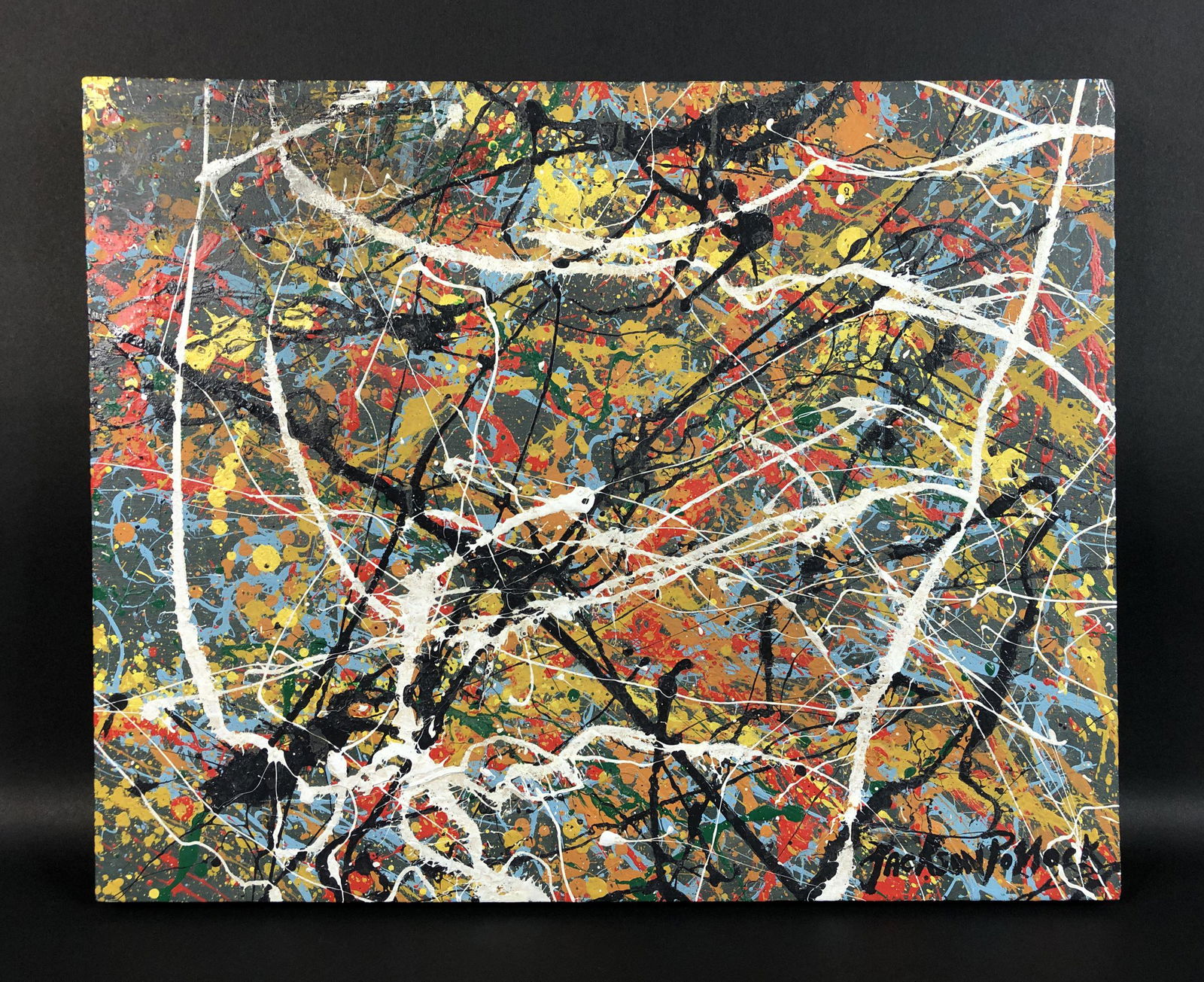 Jackson Pollock (American, 1912-1956) - Acrylic on (1 of 8)