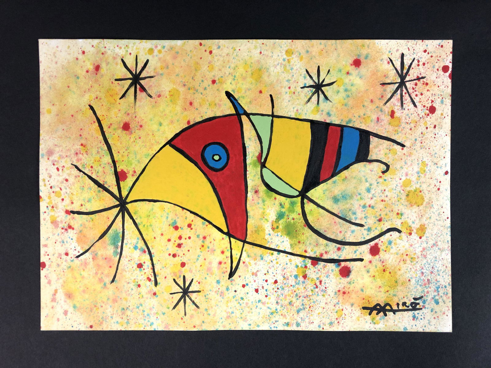 Joan Miro (Spanish, 1893-1983) - Mixed Media Drawing (1 of 4)