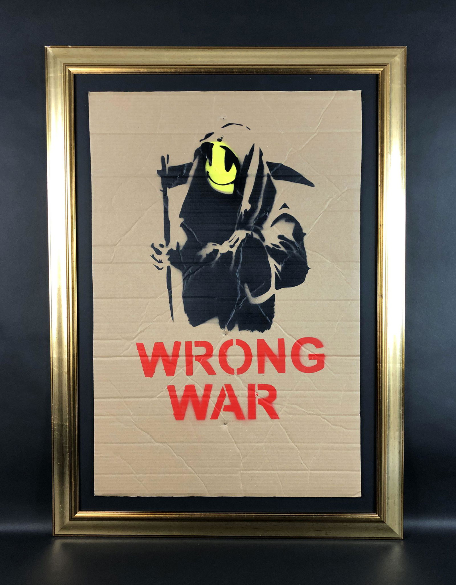 Banksy (British, 1974 - ) - Spray Painted War Placard (1 of 5)