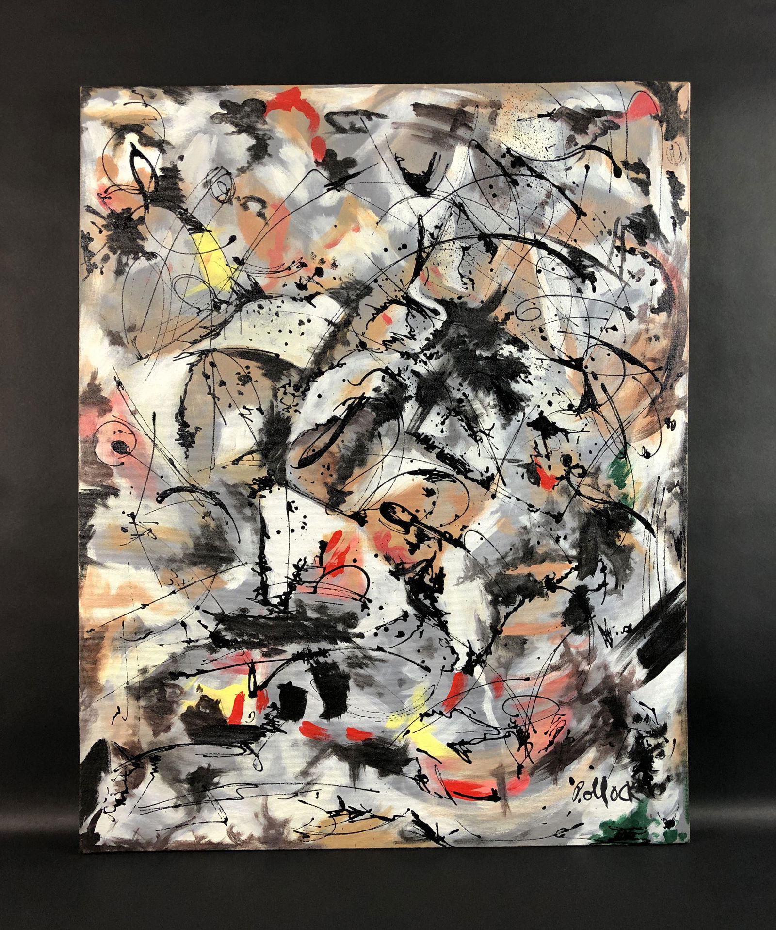 Jackson Pollock (American, 1912-1956) - Acrylic on (1 of 9)