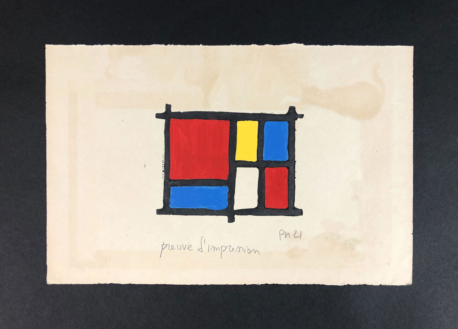 Piet Mondrian (Dutch, 1872-1944) - Mixed Media Drawing (1 of 4)