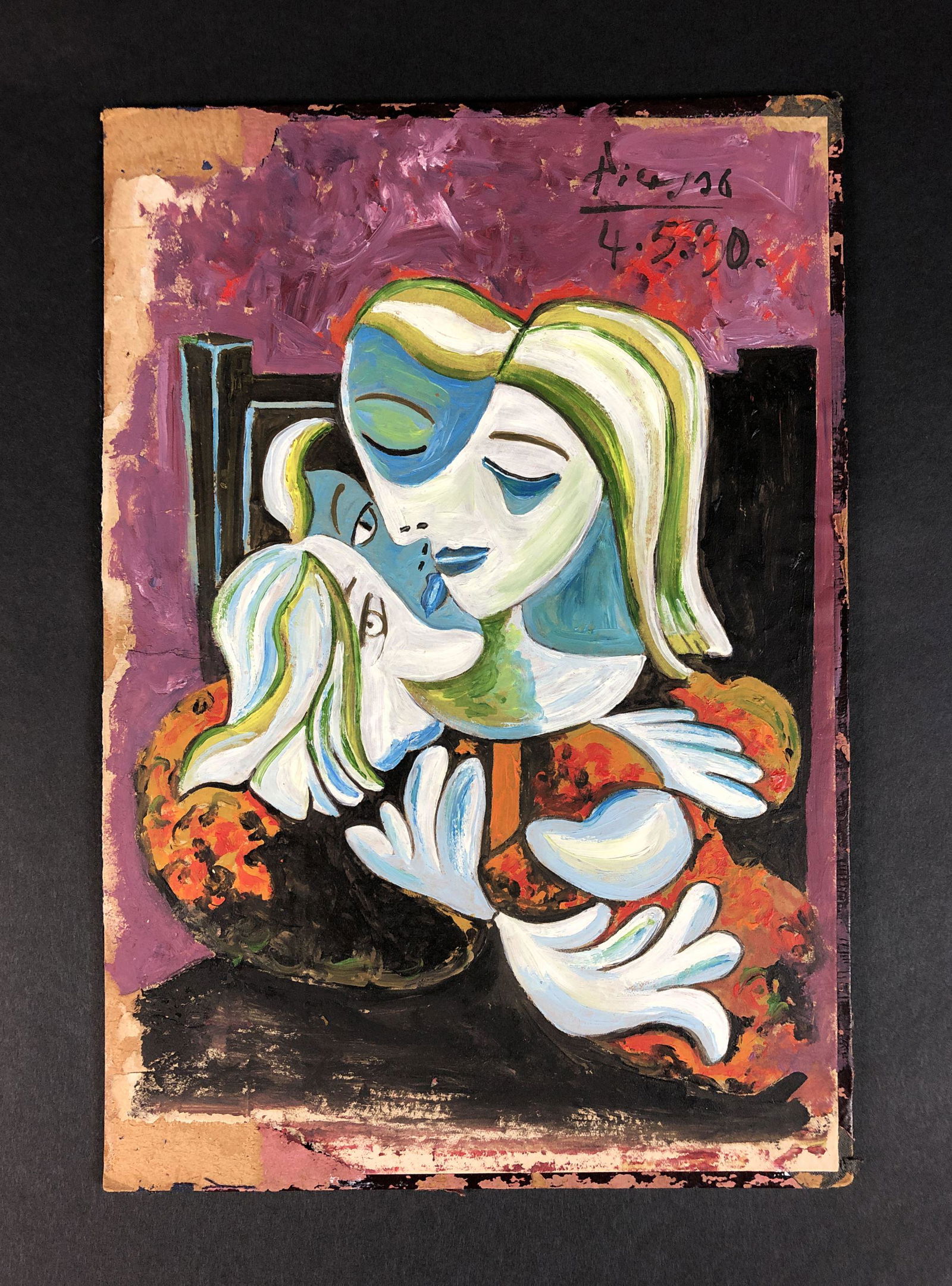 Pablo Picasso (Spanish, 1881-1973) - Oil on Board (1 of 6)