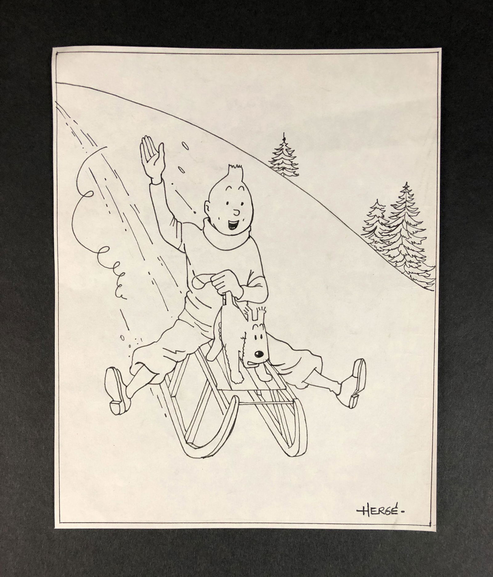 Georges Prosper "Herge" Remi (Belgian, 1907-1983) - Ink (1 of 5)