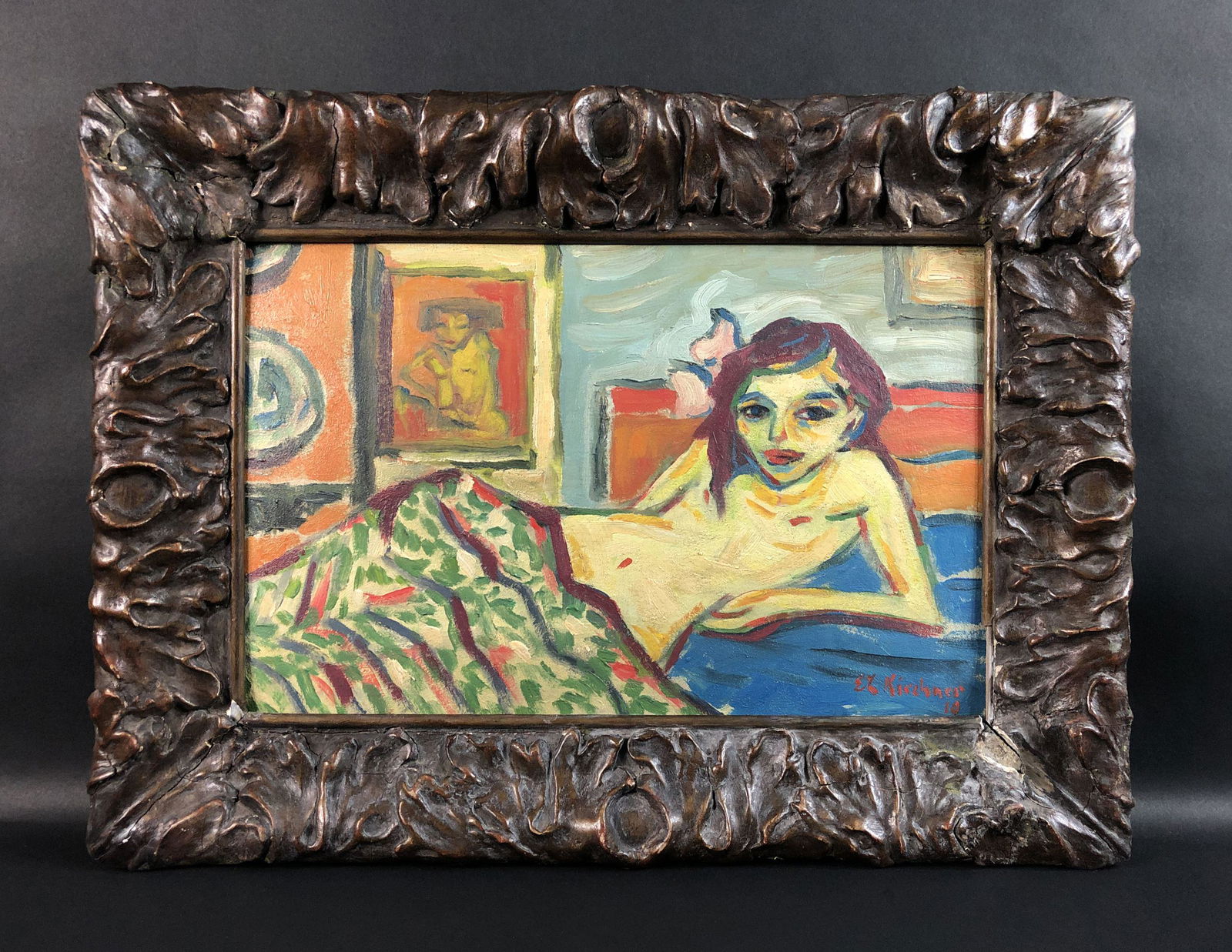 Ernst Ludwig Kirchner (German, 1880-1938) - Oil on (1 of 7)