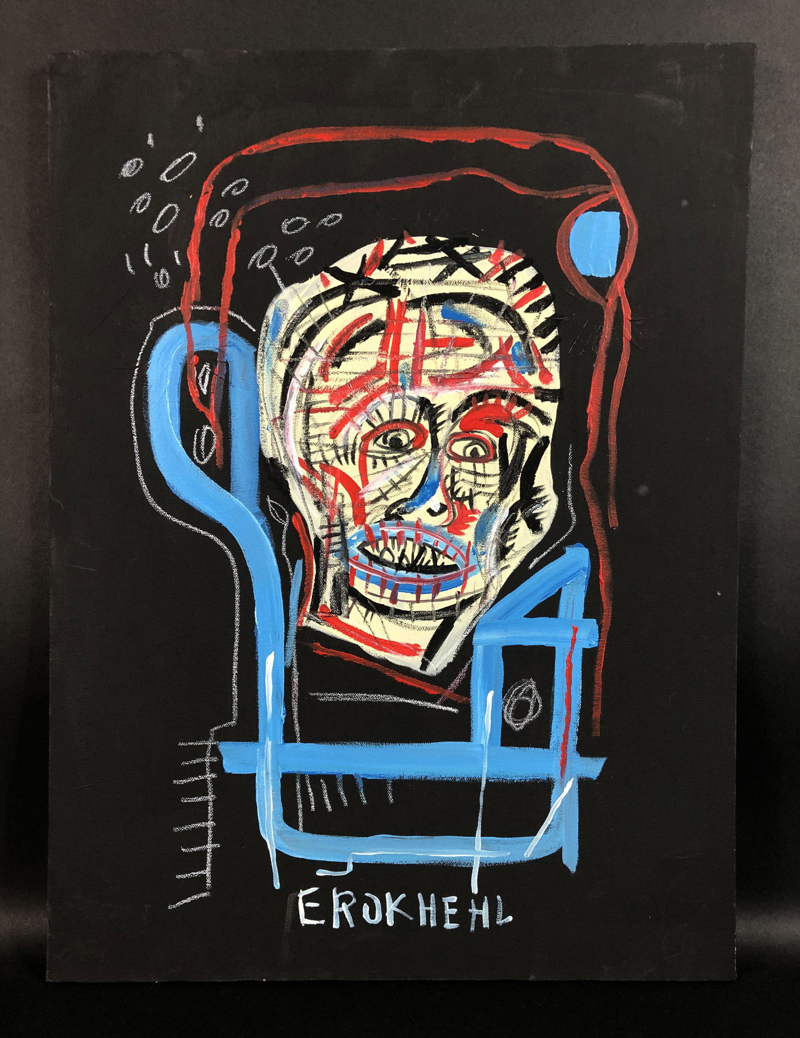Jean Michel Basquiat (American, 1960-1988) - Acrylic on (1 of 7)
