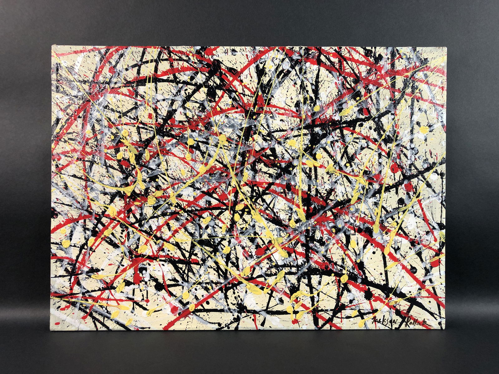 Jackson Pollock - Acrylic on Canvas (style of) (1 of 9)