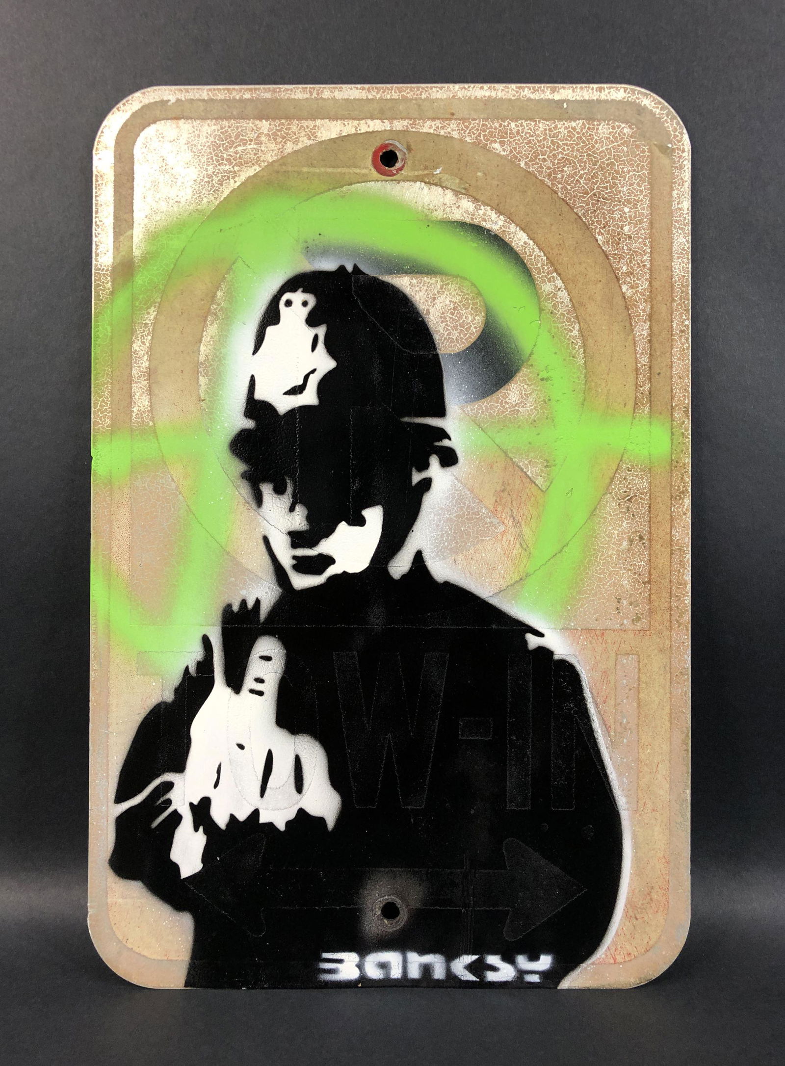 Banksy - Aerosol on Metal (style of) (1 of 6)