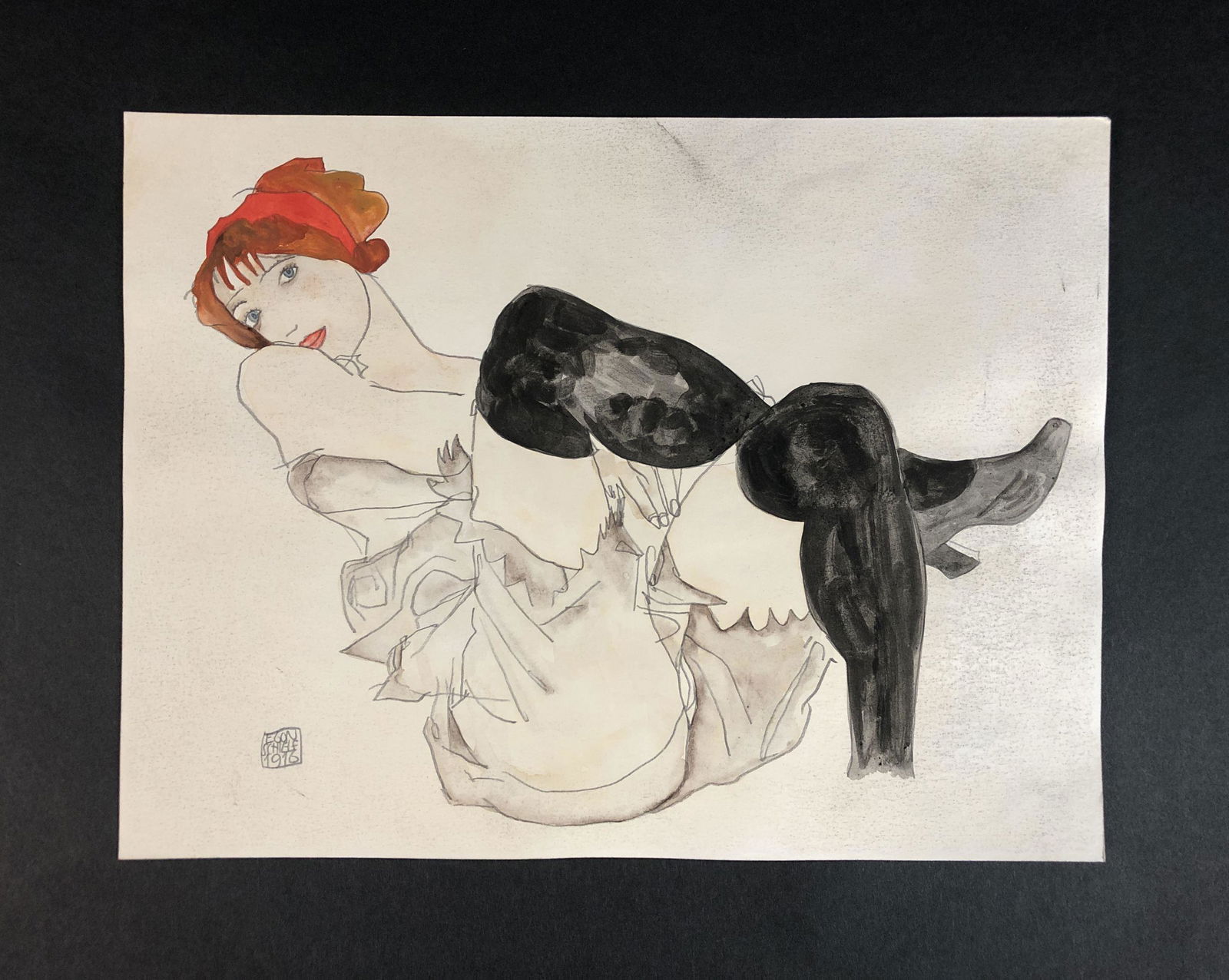 Egon Schiele - Mixed Media/Paper (style of) (1 of 5)