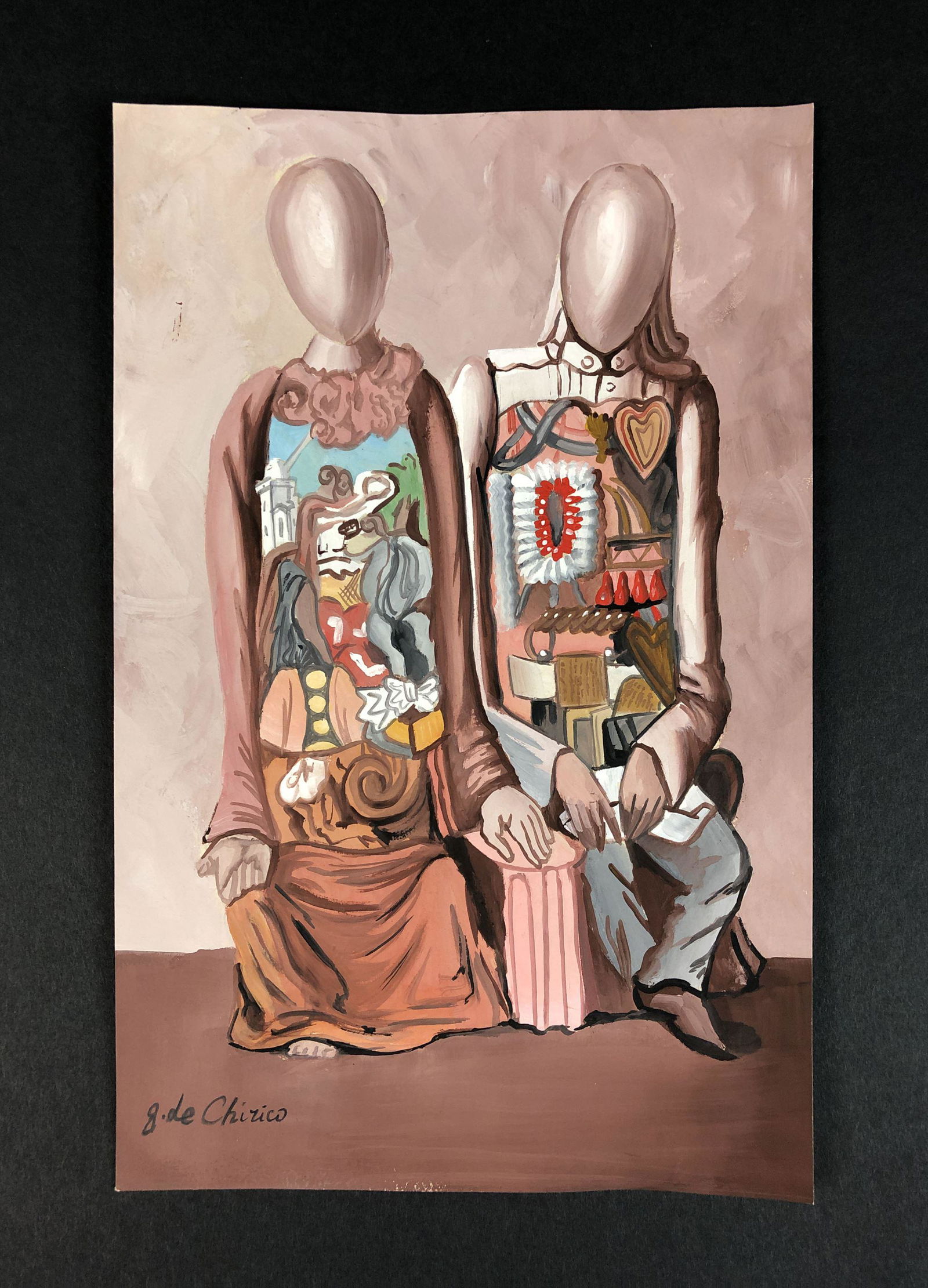 Giorgio di Chirico - Mixed Media on Paper (style of) (1 of 5)