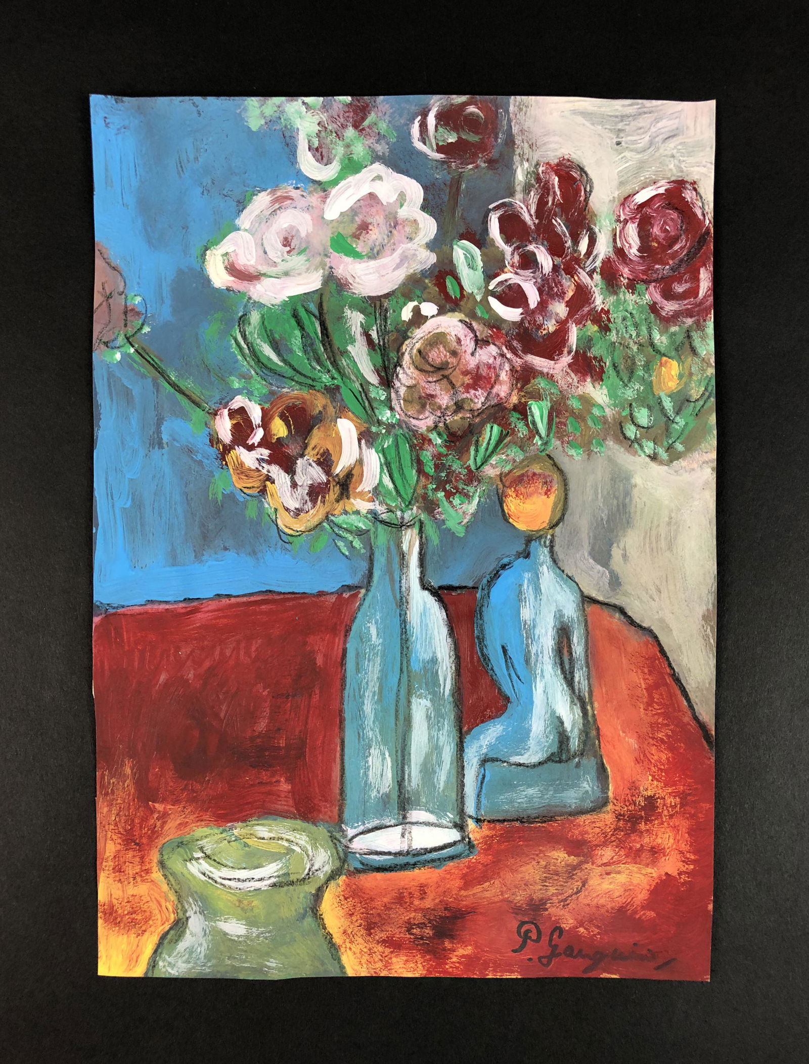 Paul Gauguin - Gouache on Paper (style of) (1 of 6)