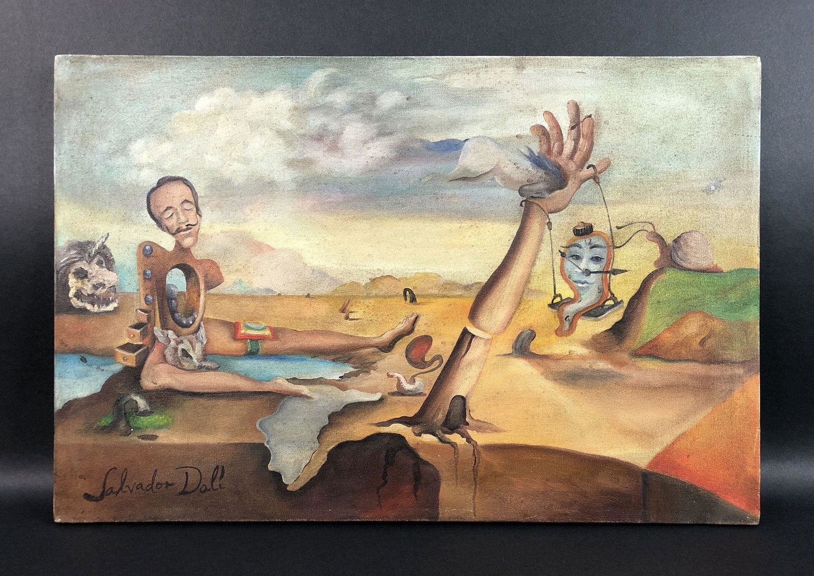 Salvador Dali (1904-1989) - Style of - Oil on Canvas (1 of 7)
