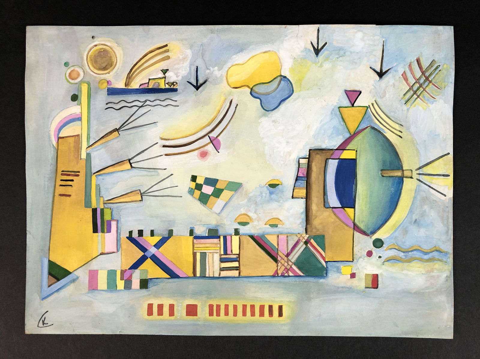 Wassily Kandinsky (1866-1944) - Style of - Mixed Media (1 of 4)
