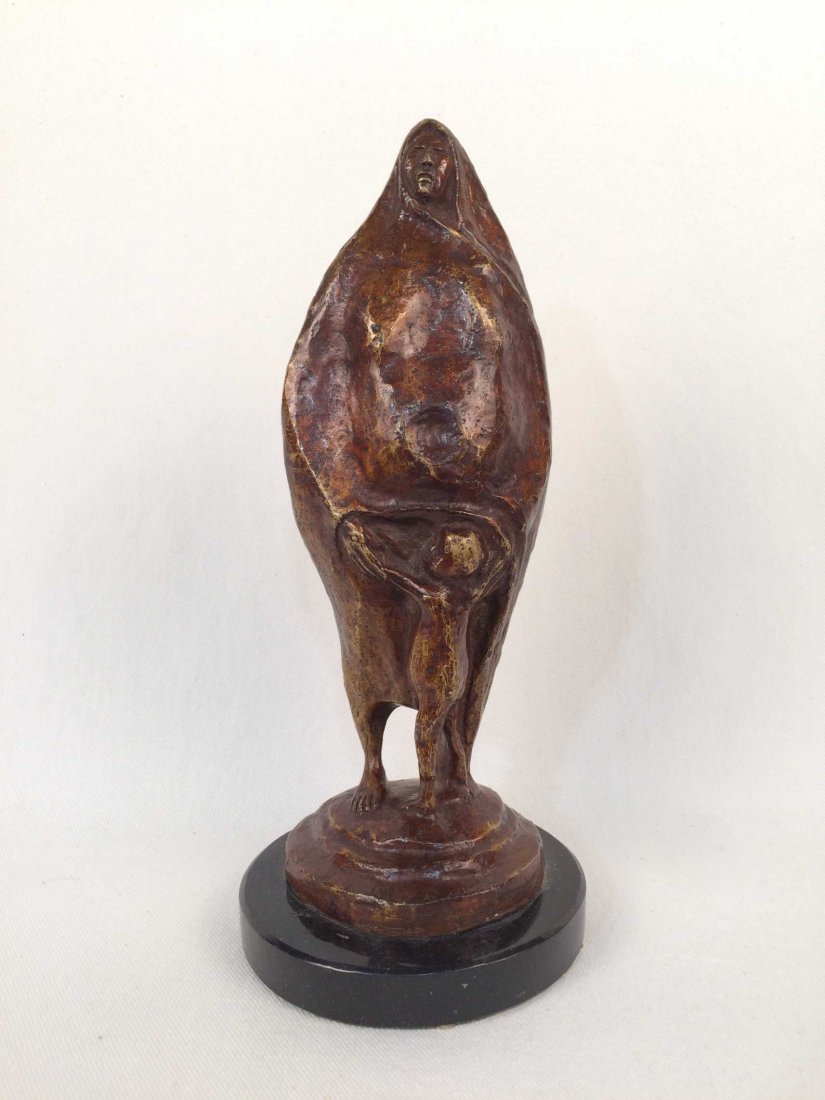 Mother with Child Bronze Statue Signed "Zuniga" (1 of 7)
