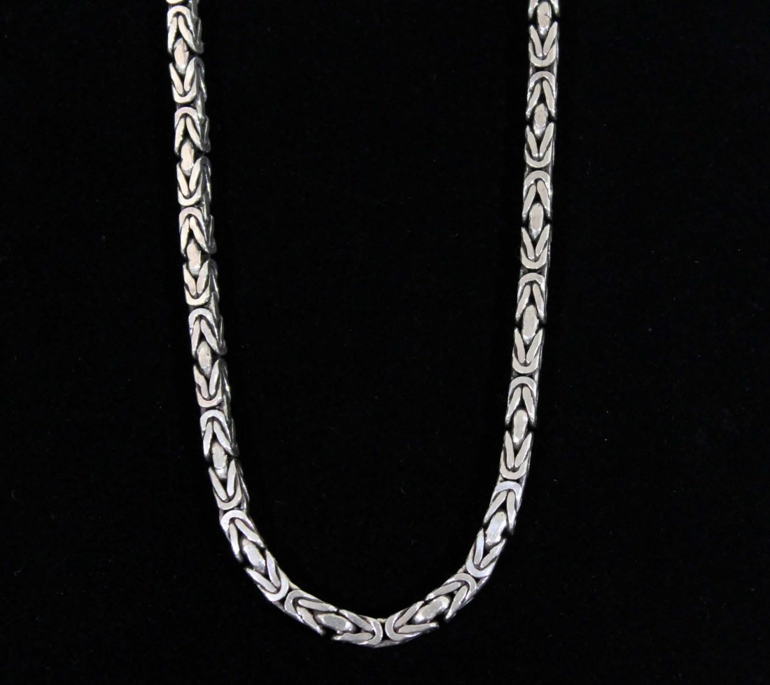 Byzantine Sterling Silver Chain: Byzantine Sterling Silver Chain 18 inches in length.Bali style