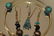 STERLING NECKLACE BRACELET TURQUIOSE INFLUENCED LOT - 3