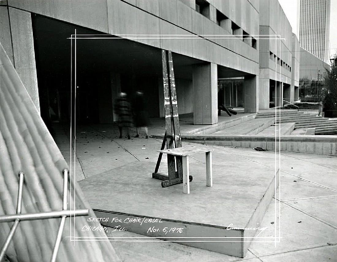 ROBERT CUMMING, "Sketch for Chair/Easel Chicago, Ill. (1 of 1)