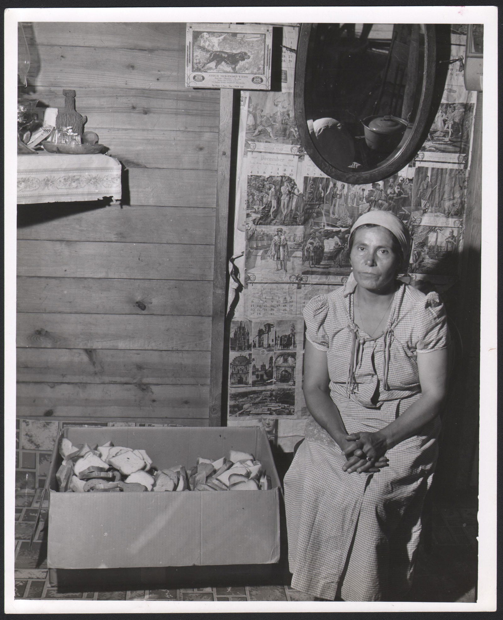 JOHN VACHON, “Saginaw County Michigan, Mexican woman living in the sugar beet area. (1 of 2)