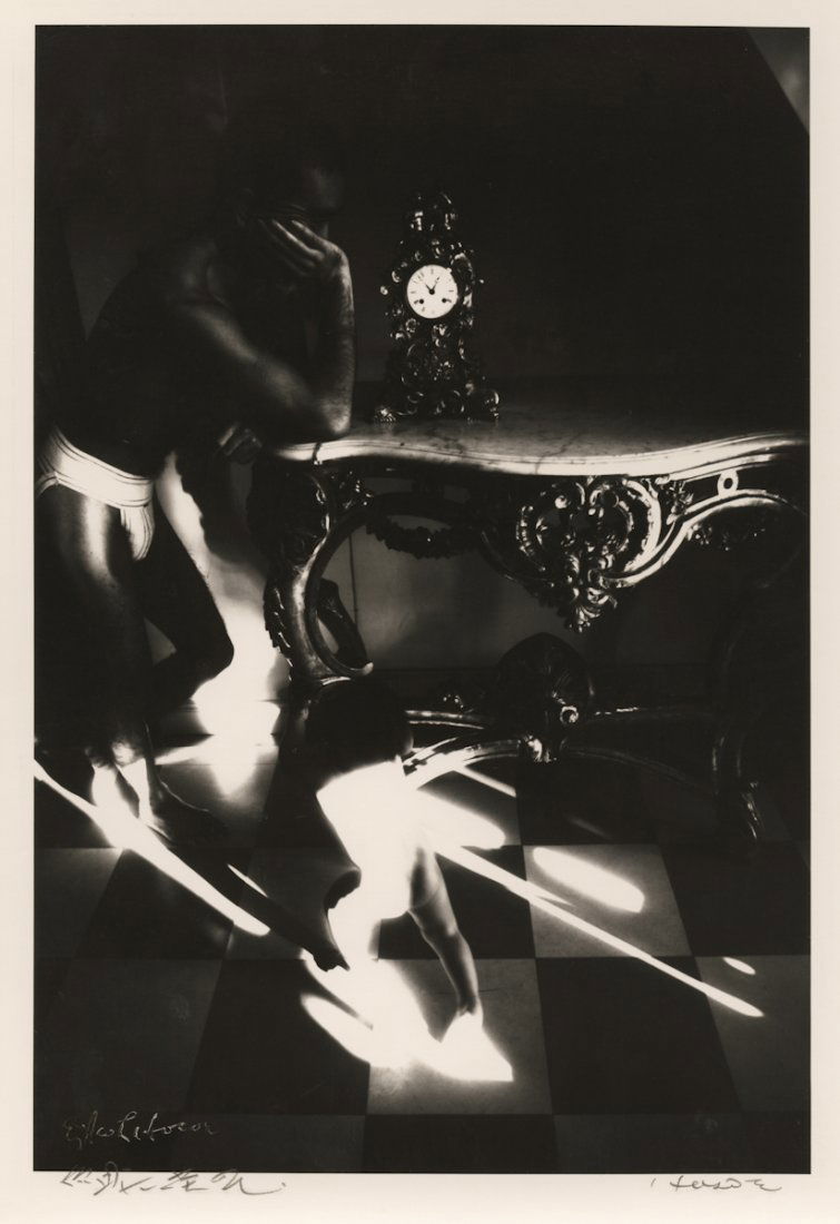 BARAKEI #3, 1961, by Eikoh Hosoe.: "BARAKEI" #3, 1961, by Eikoh Hosoe. 10 5/8 x 7 ¼- inch gelatin silver print. Signature scratched on print, lower left. Printed ca. 1970. Title in Japanese and signature beneath, title and signature