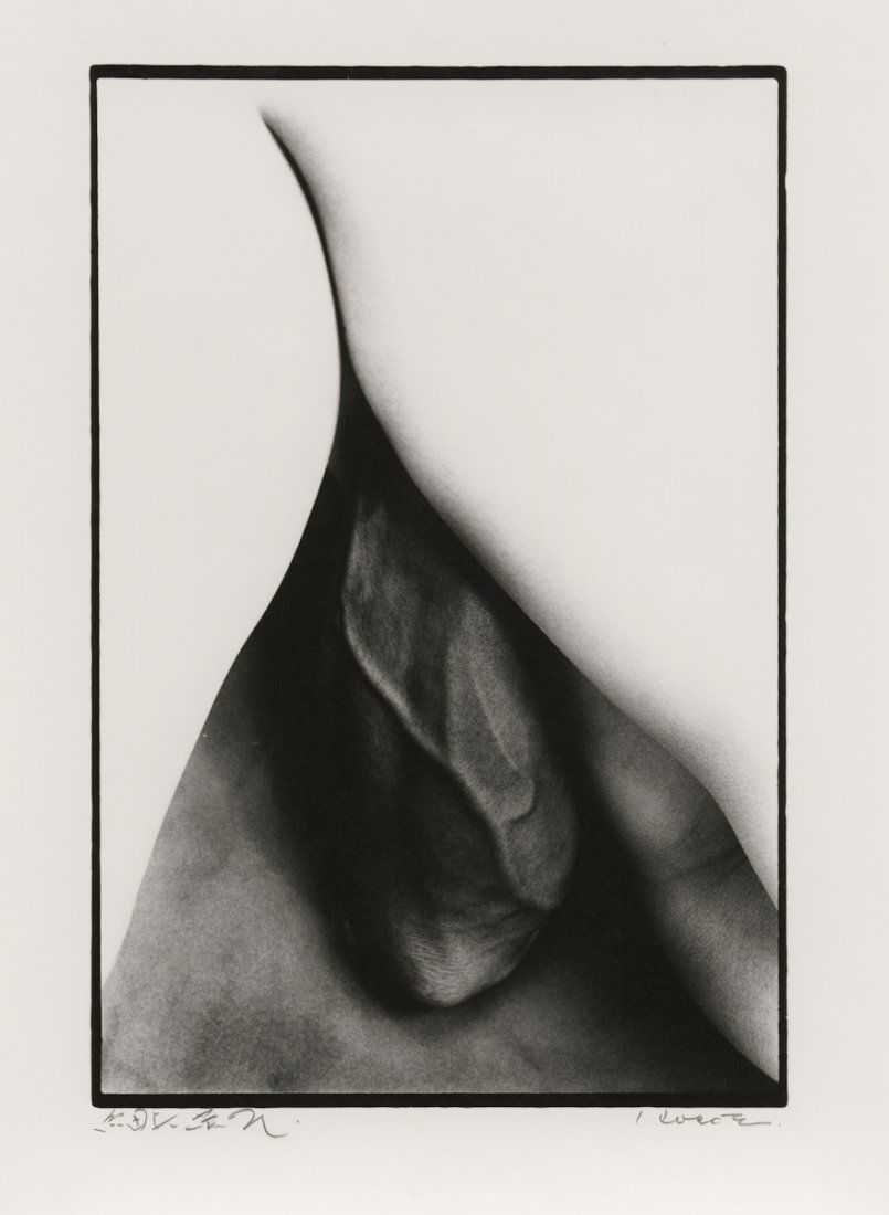 "EMBRACE" #51, 1971, by Eikoh Hosoe.: "EMBRACE" #51, 1971, by Eikoh Hosoe. 11 7/8 x 9 ¼- inch gelatin silver print, signed recto in Japanese and English, titled and signed verso. [4]