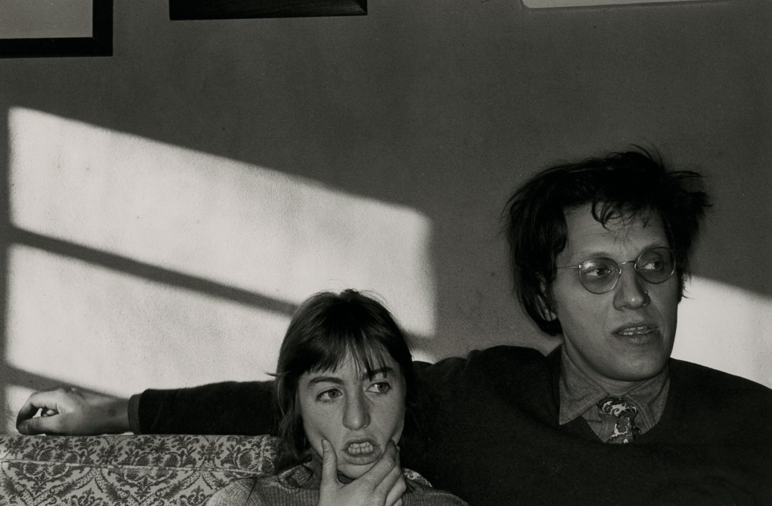 ARLENE & ALAN DISTLER 1964 BY LEE FRIEDLANDER.: "ARLENE & ALAN DISTLER 1964" BY LEE FRIEDLANDER. 7 ¾ x 11 ¼ - inch image on 10 7/8 x14-inch sheet, gelatin silver print. Pencil signature and title with 1978 copyright stamp on verso. The writer Ala