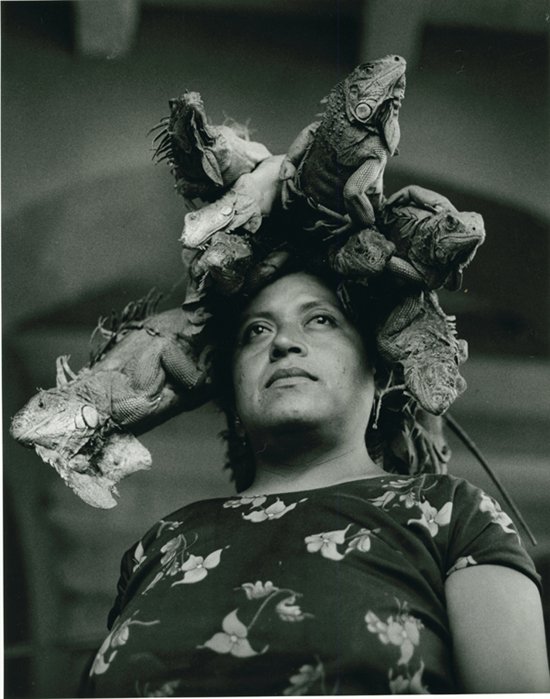 GRACIELLA ITURBIDE, “NUESTRA SEORA DE LAS IGUANAS”: GRACIELLA ITURBIDE, “NUESTRA SEORA DE LAS IGUANAS” 11 x 9 image gelatin silver print., signed and dated “Juchit1979” verso. Lassiter collection. (See Lot 73)