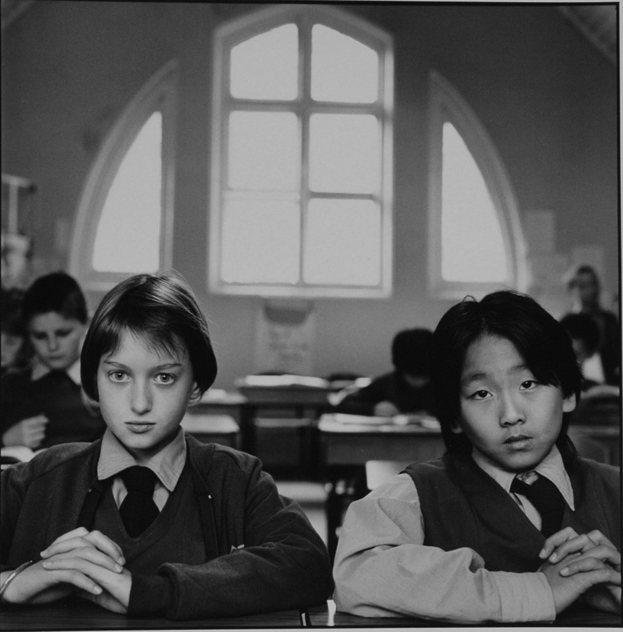 MARY ELLEN MARK, “AUSTRALIA – 1987.”: MARY ELLEN MARK, “AUSTRALIA – 1987.” 10 1/8 x 10 1/8- inch image on 14 x 11- inch sheet, signed, titled and dated in pencil on verso. Illlustrated in Mark’s book “Day in the Life of Australi