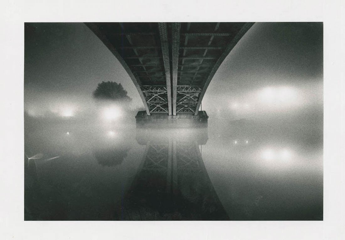 Michael Kenna, "River Thames... Homage to Brassai": MICHAEL KENNA, "River Thames, London, England, 1983 (Homage to Brassai.)" 5 1/2 x 8 1/4- inch image on 8 x 10- inch sheet. "sepia and selenium toned silver gelatin print" signed in pencil verso with K