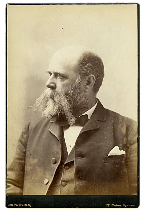 Self portrait of the photographer George Rockwood.: Self portrait of the photographer George Rockwood. He introduced the CDV in the United States, and had a long distinguished career as a photographer through several eras. Cabinet card by Rockwood, N.Y
