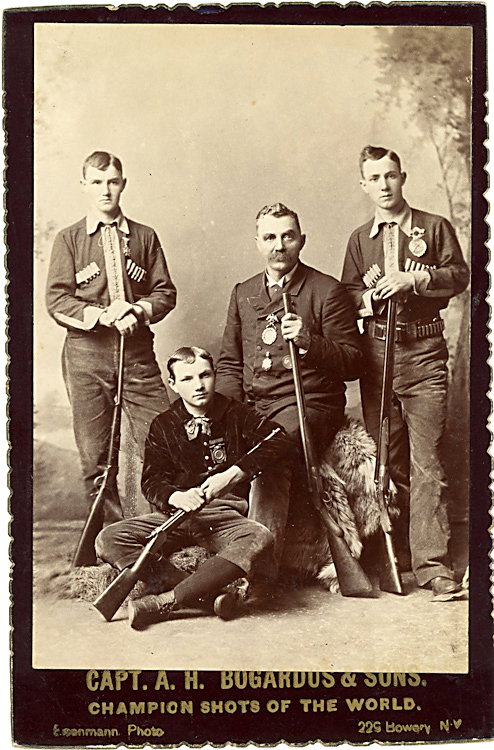 Champion Shots. Capt. A. H. Bogardus & Sons.: Champion Shots. Capt. A. H. Bogardus & Sons. “Champion Shots of the World.” With their rifles. By Eisenmann.