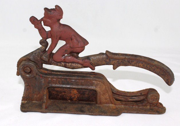 Brighton Vintage Tobacco Plug Cutter: measures about 10 1/4 inches long by 7 1/2 inches tall