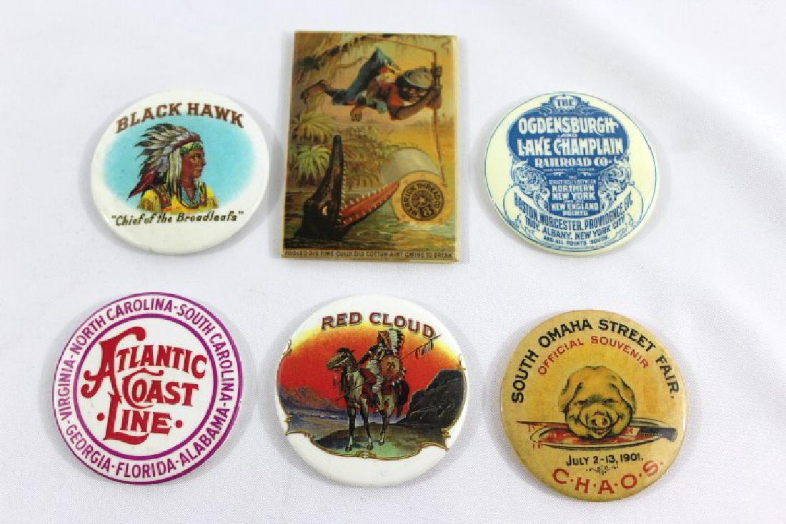 Advertising Pocket Mirrors - Railroad, State Fair, et (1 of 2)
