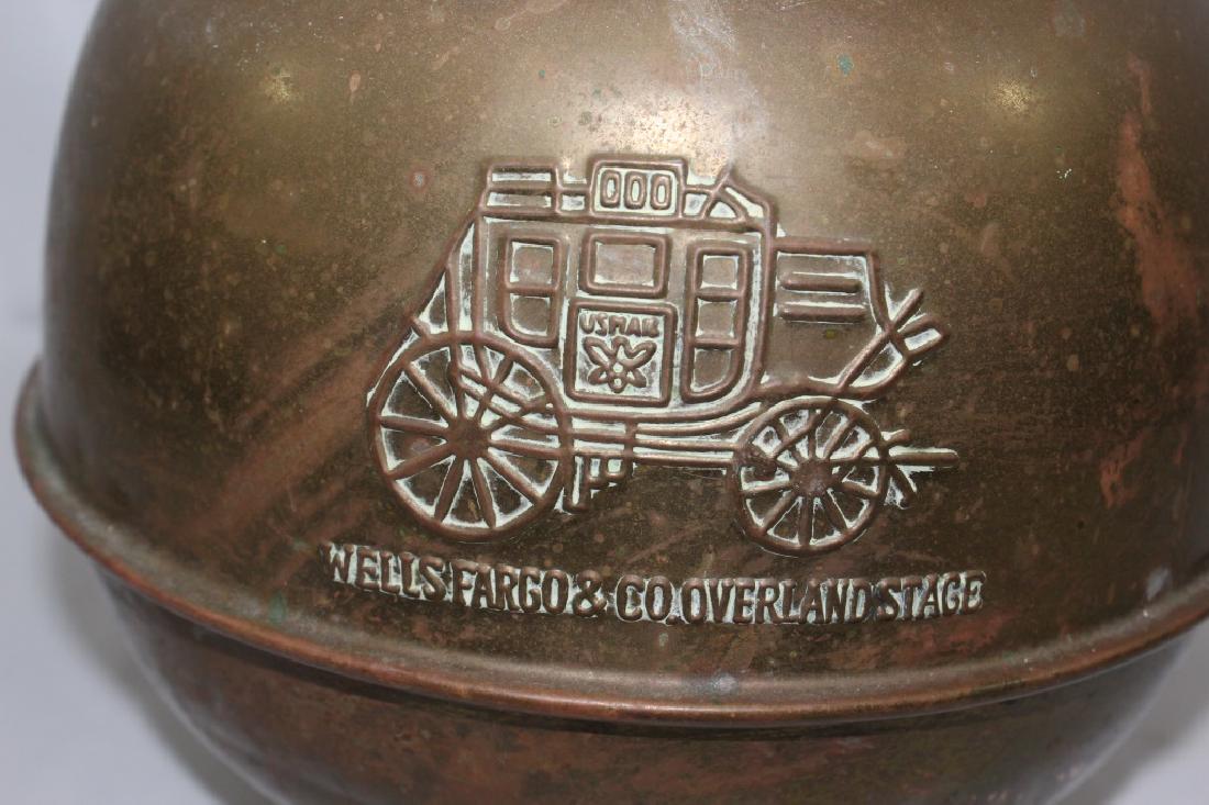 Advertising Spittoon Weighted Brass Wells Fargo & (1 of 5)