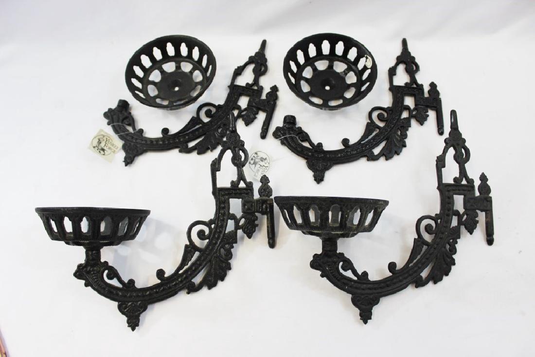 Lot of 4 Metal Oil Lamp Wall Brackets (1 of 1)
