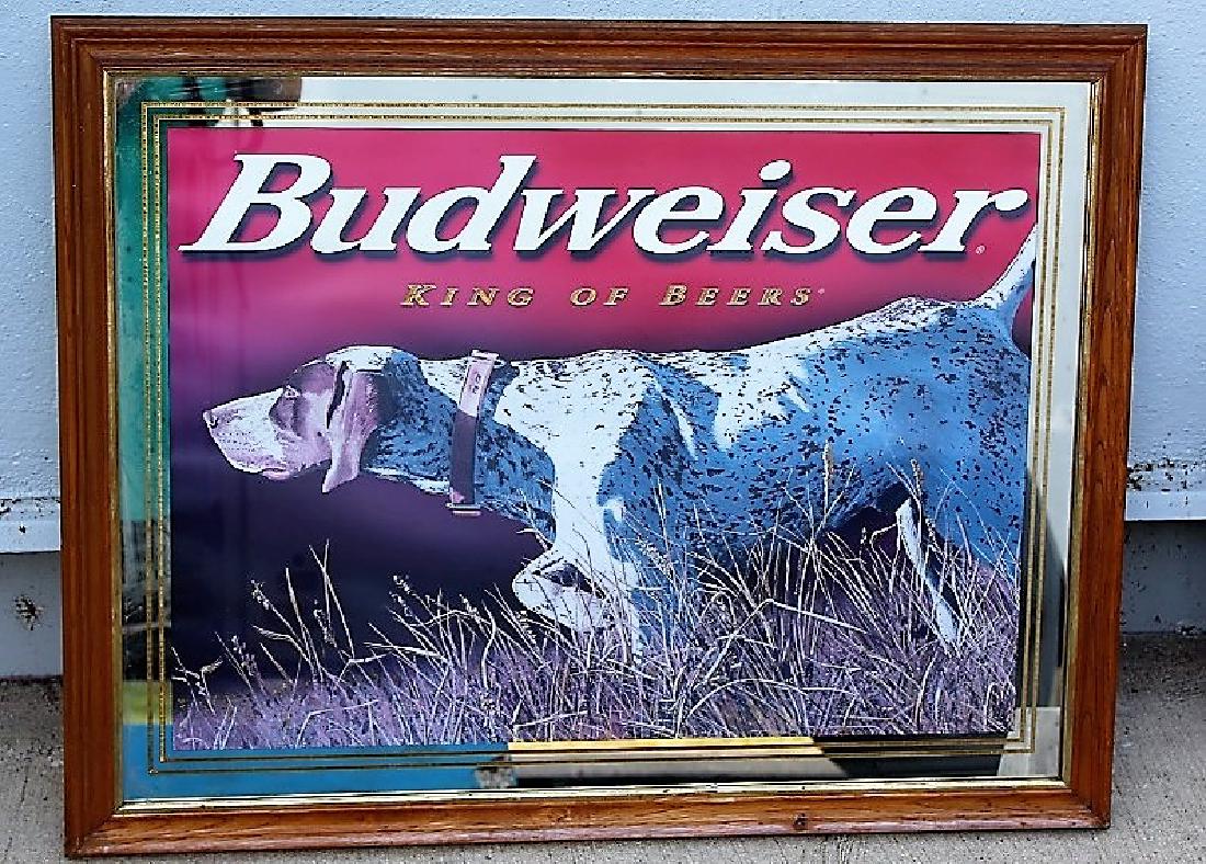 Budweiser German Short Hair Pointer Mirror Advertising